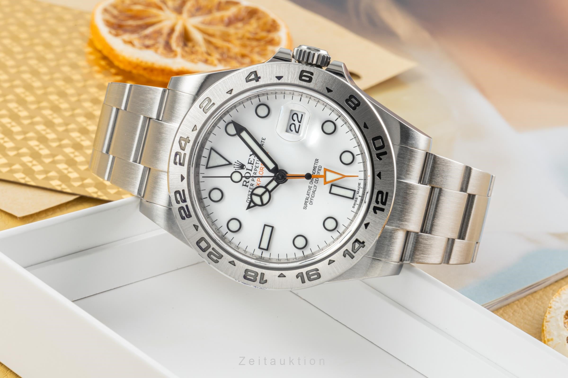 Rolex Explorer II acero automático reloj para caballeros 216570  [2303740]