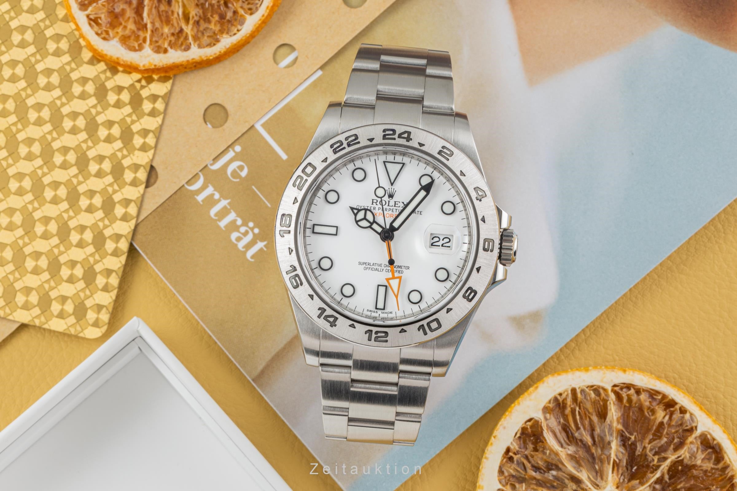 Rolex Explorer II acero automático reloj para caballeros 216570  [2303740]