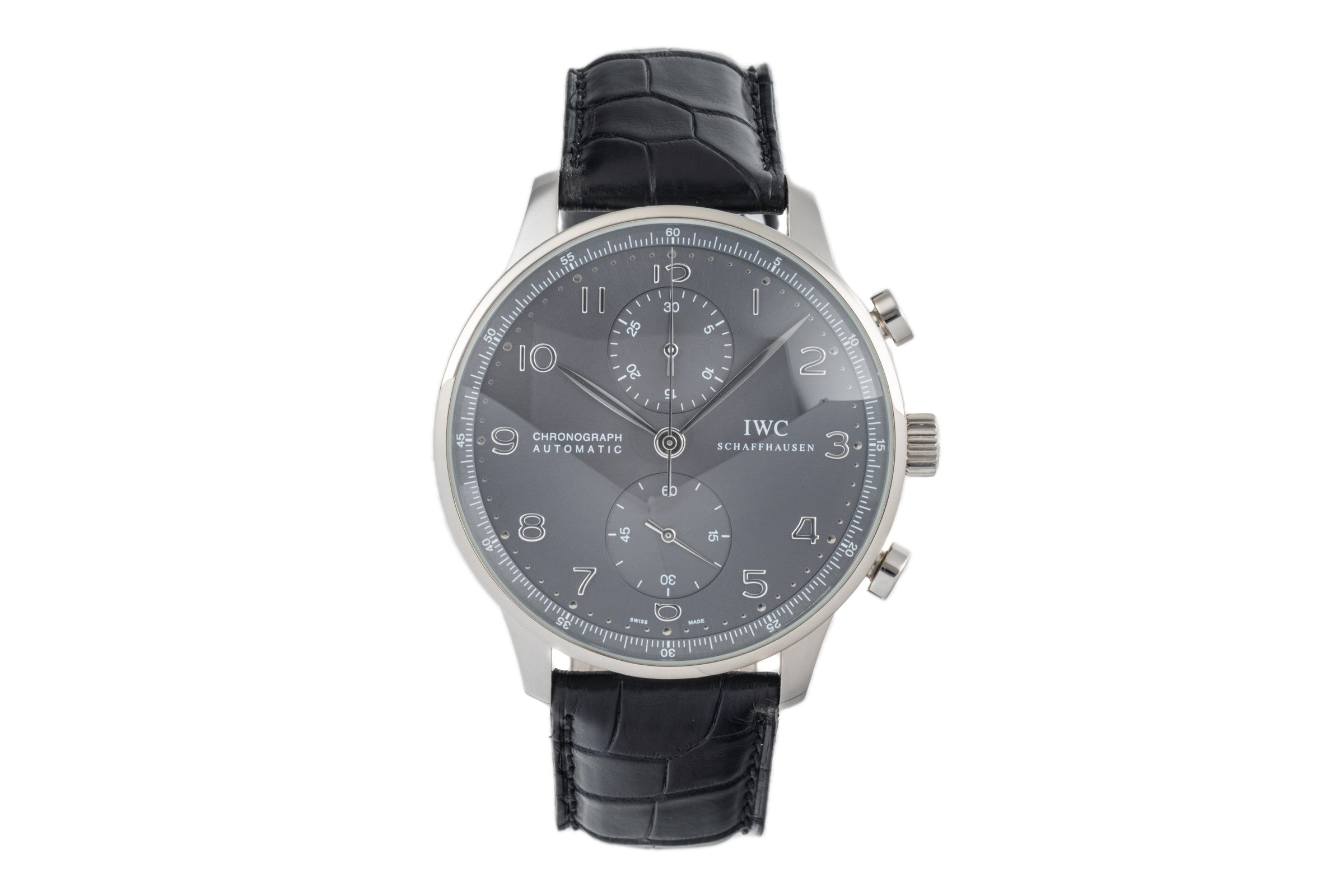 IWC Portugieser chronograph 18 ct white gold automatic men's watch IW371431 LP: 19600EUR  [2303769]