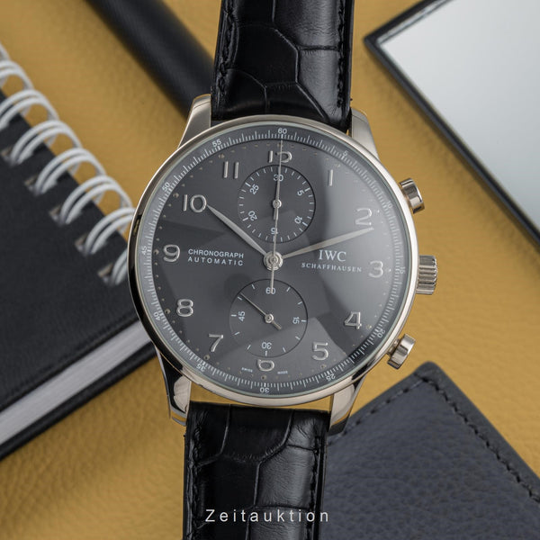 IWC Portugieser chronograph 18 ct white gold automatic men's watch IW371431 LP: 19600EUR  [2303769]