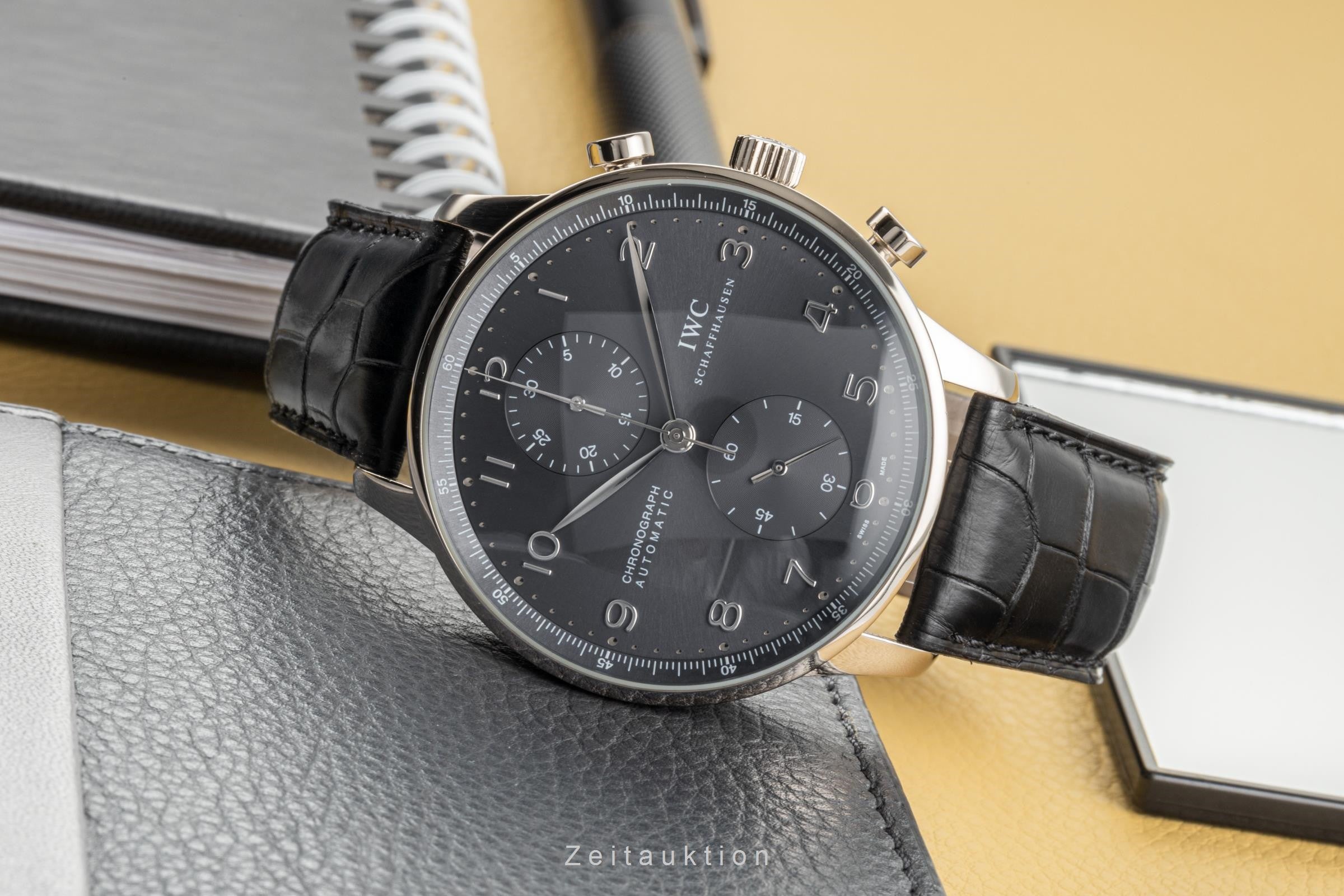 IWC Portugieser chronograph 18 ct white gold automatic men's watch IW371431 LP: 19600EUR  [2303769]