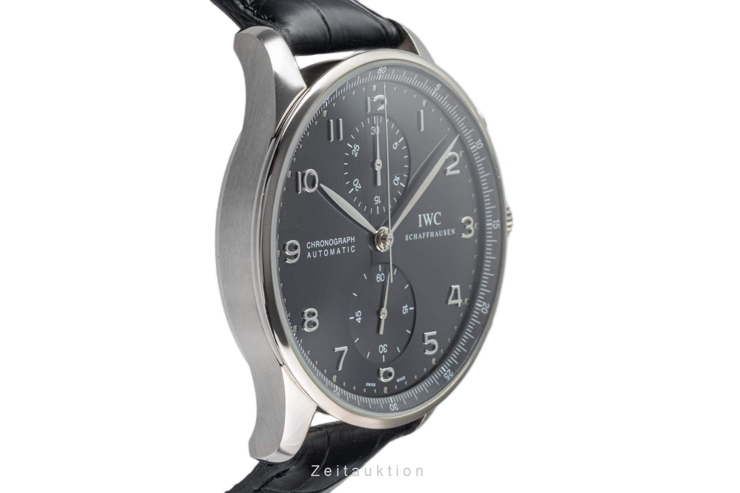 IWC Portugieser chronograph 18 ct white gold automatic men's watch IW371431 LP: 19600EUR  [2303769]