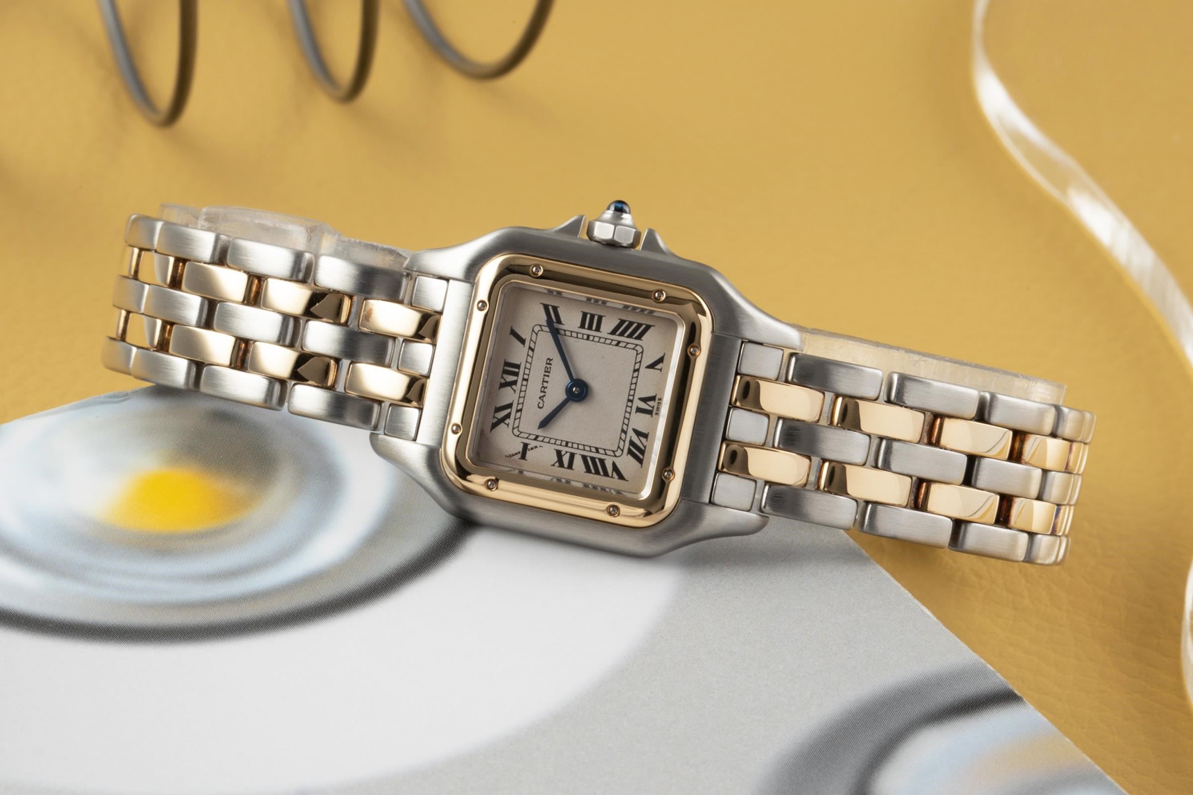 Cartier Panthere acciaio / oro quarzo orologio da donna W25029B6, 1120 LP: 8950EUR  [2303816]