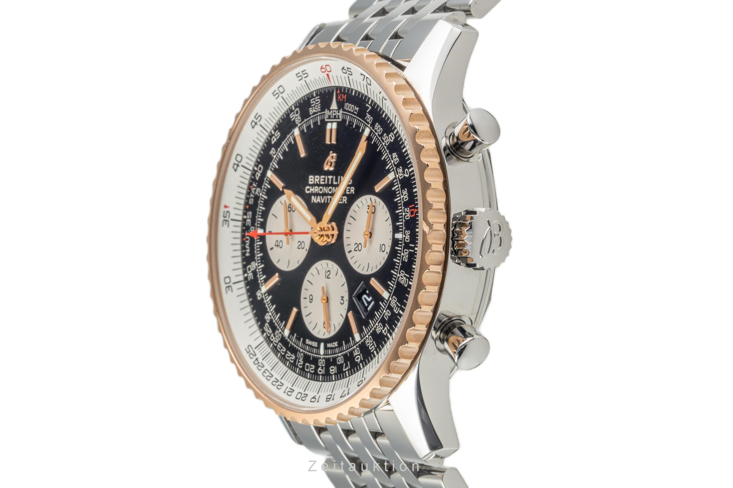 Breitling Navitimer 01 chronograph steel / gold automatic men's watch UB0127 LP: 11250EUR  [2303823]