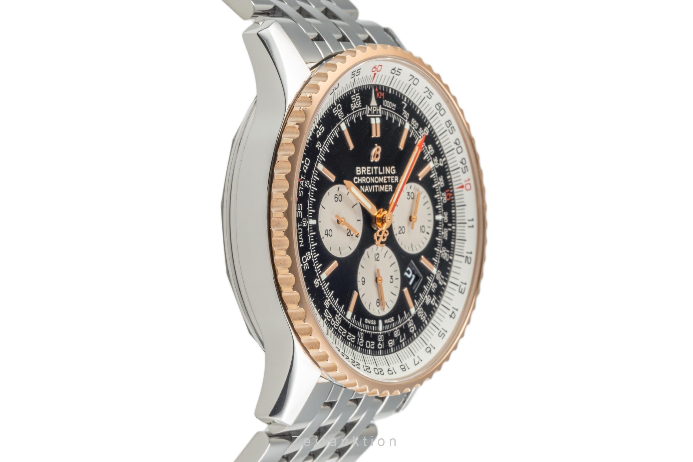Breitling Navitimer 01 chronograph steel / gold automatic men's watch UB0127 LP: 11250EUR  [2303823]