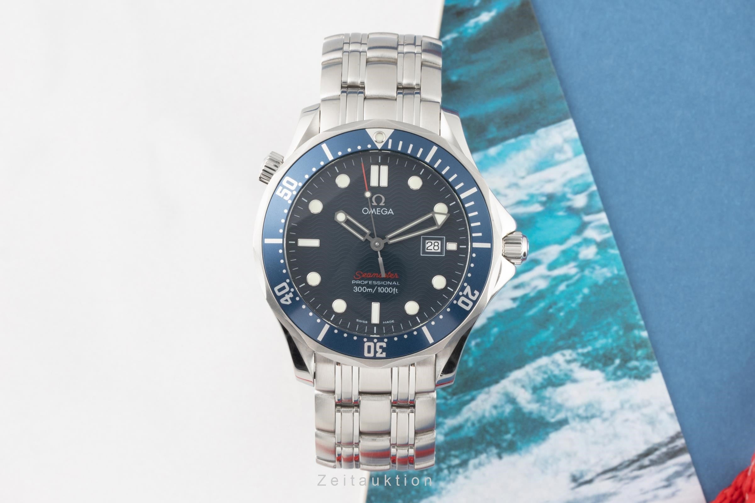 Omega Seamaster steel quartz men's watch 196.1504, 2221.80.00  [2303930]