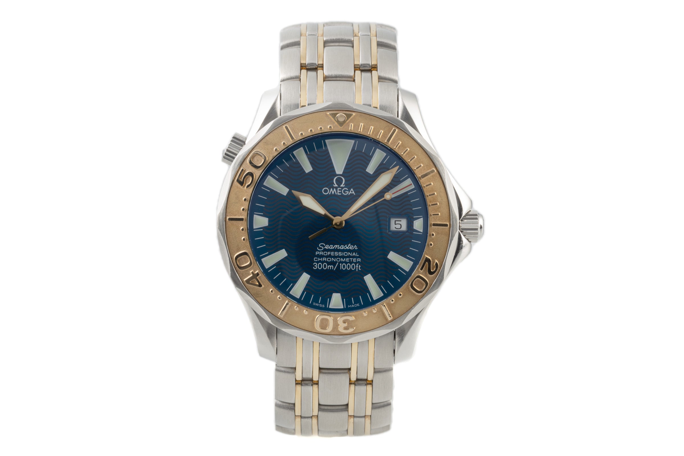Omega Seamaster acier / or  automatique montre pour hommes 2455.80.00, 168.1640 LP: 13400EUR  [2303981]