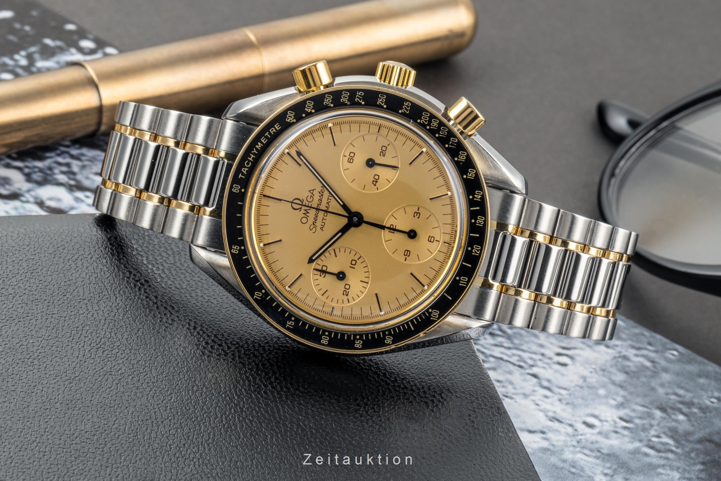 Omega Speedmaster cronógrafo acero / oro automático reloj para caballeros 175.0032 LP: 8000EUR  [2304011]