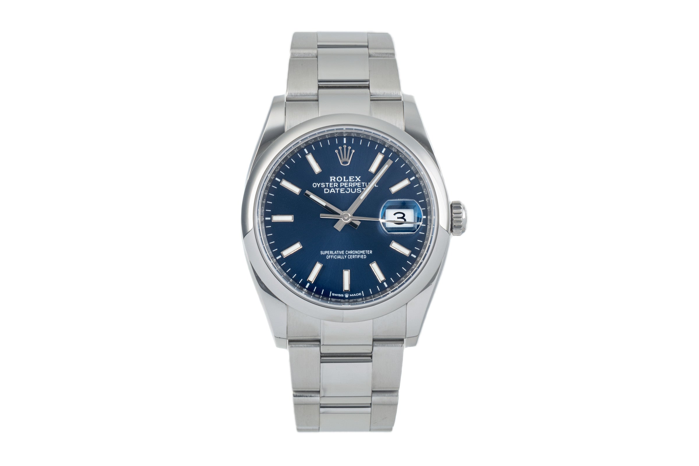 Rolex Datejust 36 Blue Dial Oyster Edelstahl Automatik Herrenuhr Ref. 126200  [2304018]