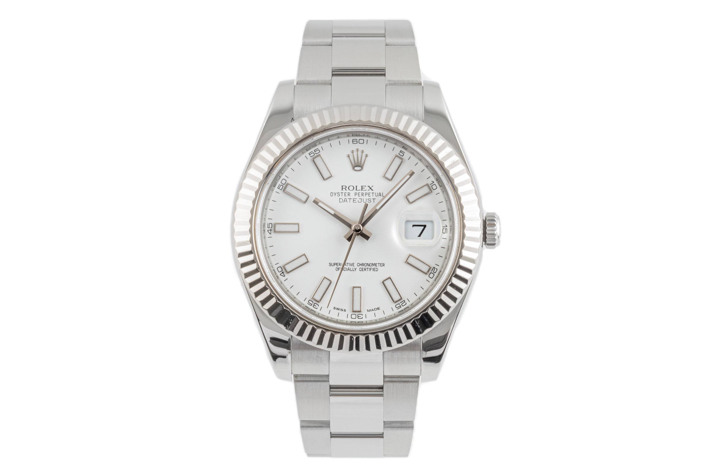 Rolex Datejust 41 Stahl / Weissgold Automatik Herrenuhr Ref 116334 VP: 12050,- € [2304025]