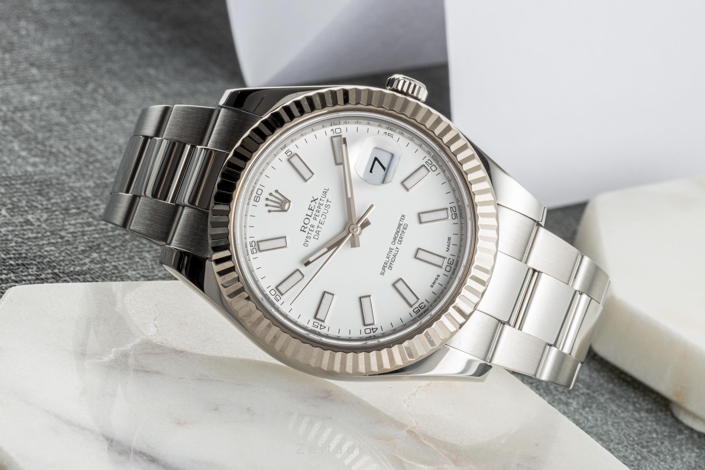 Rolex Datejust 41 Stahl / Weissgold Automatik Herrenuhr Ref 116334 VP: 12050,- € [2304025]