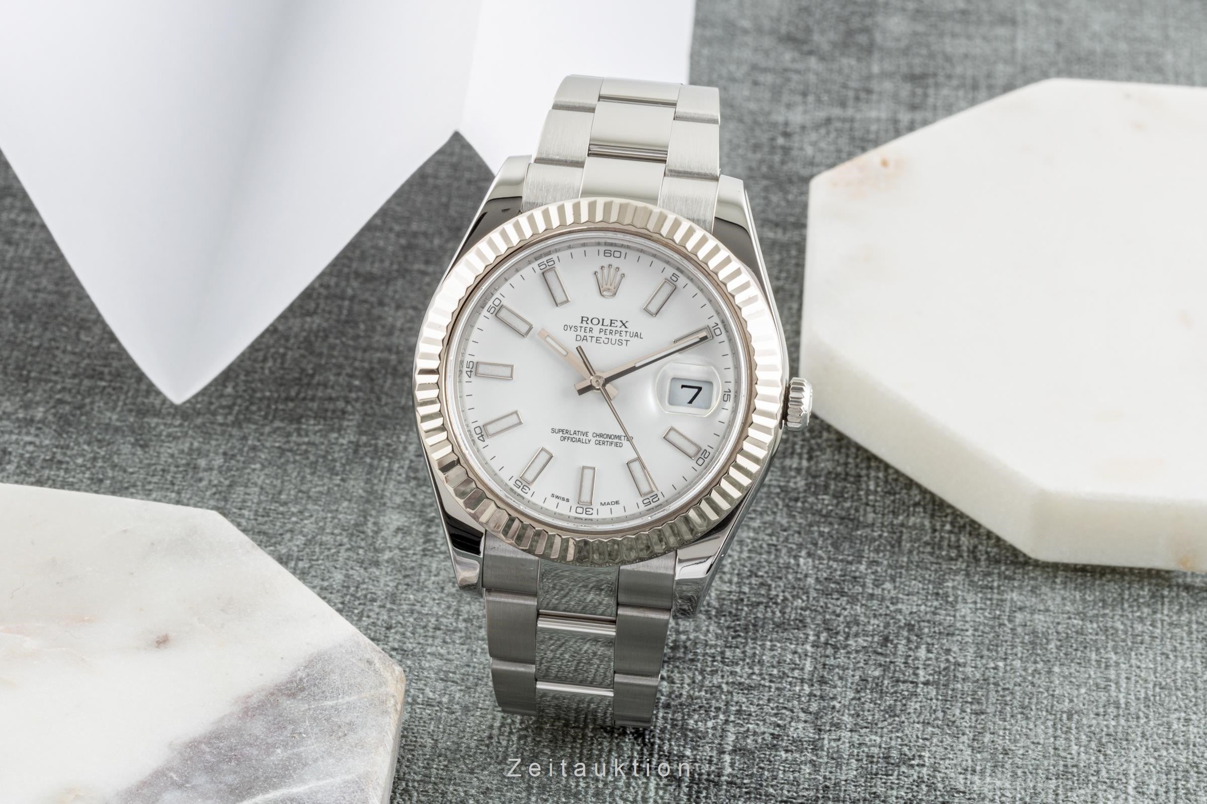 Rolex Datejust 41 Stahl / Weissgold Automatik Herrenuhr Ref 116334 VP: 12050,- € [2304025]