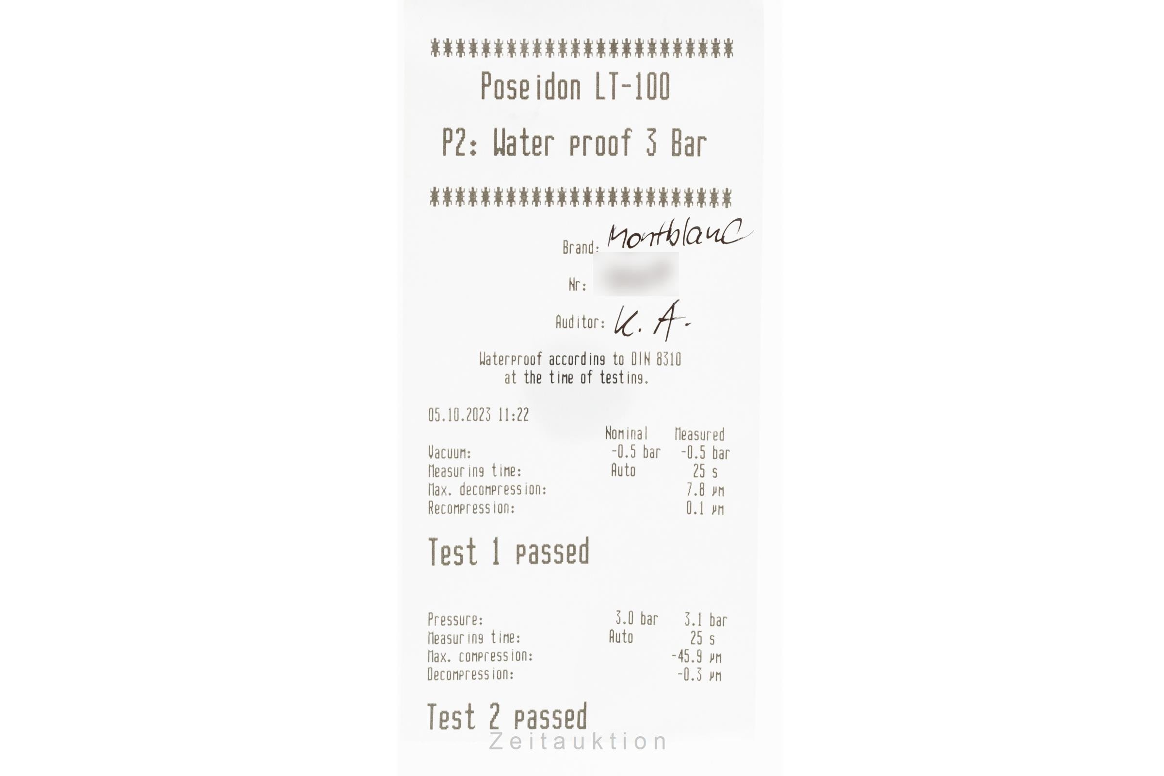 Montblanc Timewalker chronograph steel automatic men's watch 7069  [2304027]