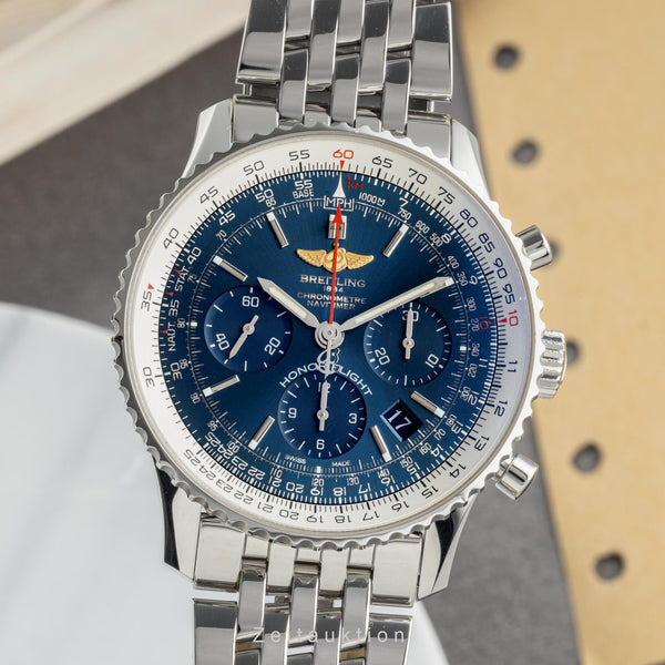Breitling Navitimer 01 Honor Flight Chronograph Blue Dial Stahl Automatik AB0120 [2304039]