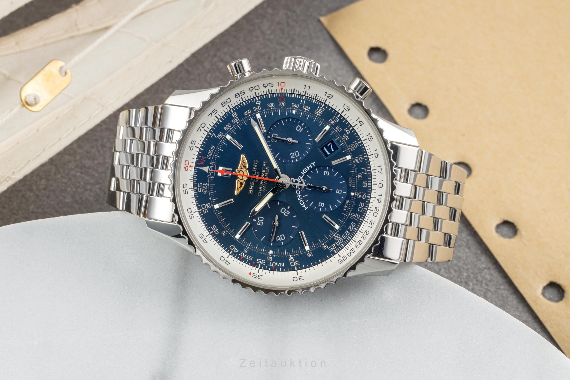 Breitling Navitimer 01 Honor Flight Chronograph Blue Dial Stahl Automatik AB0120 [2304039]