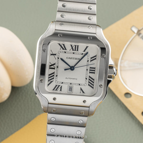 Cartier Santos acciaio automatismo orologio da uomo WSSA0009 LP: 7900EUR  [2304137]