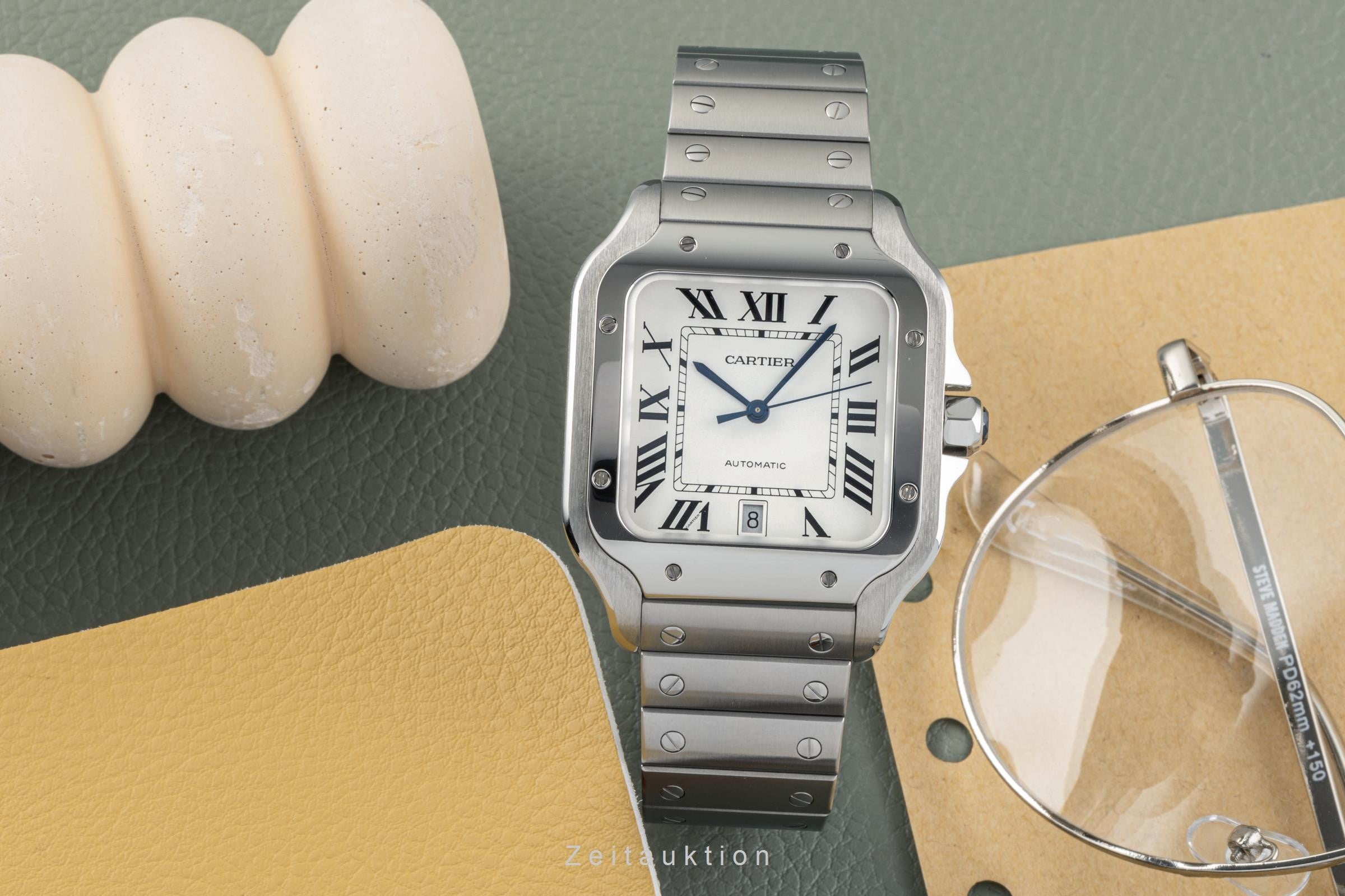Cartier Santos acciaio automatismo orologio da uomo WSSA0009 LP: 7900EUR  [2304137]