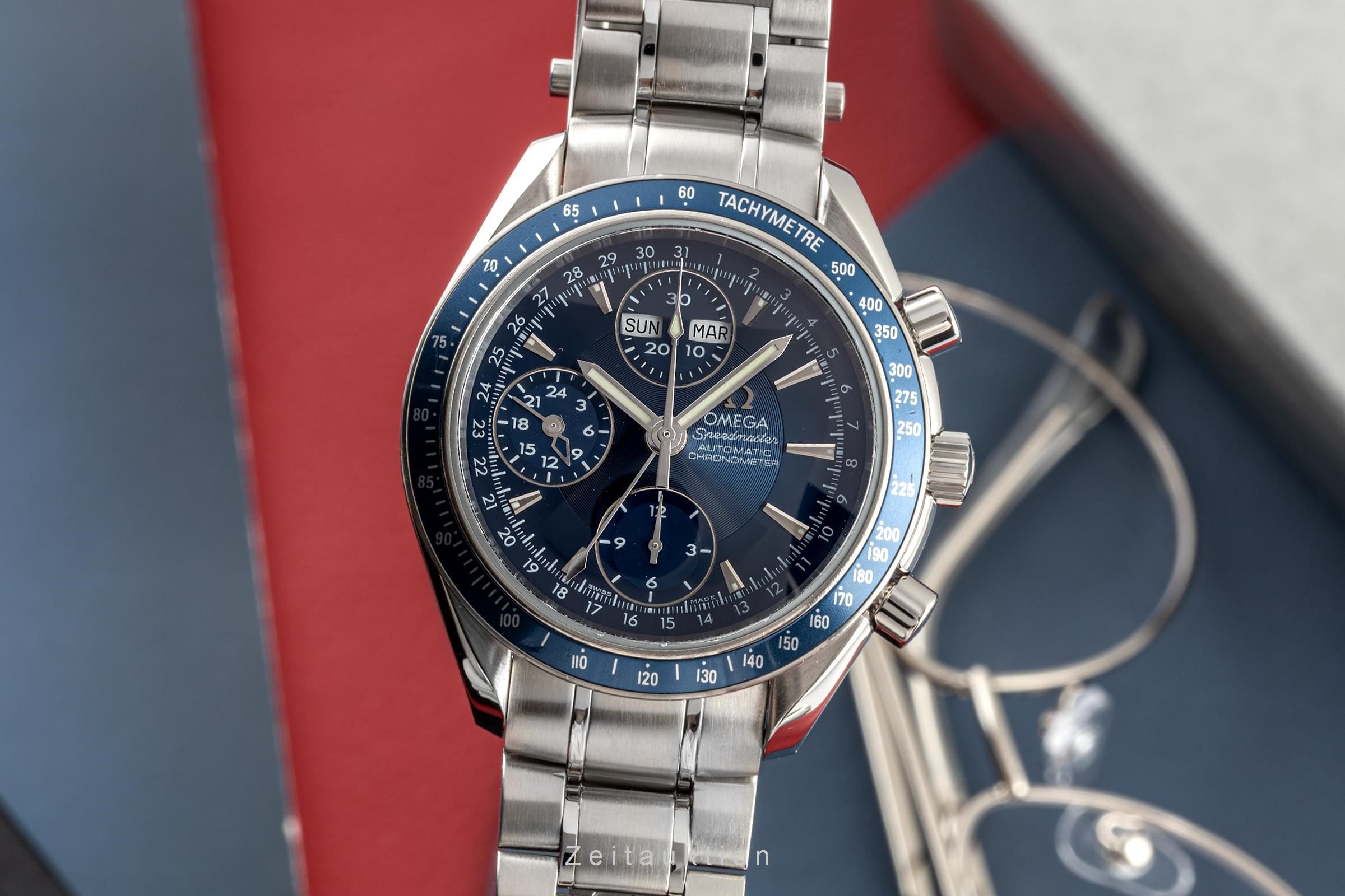 Omega Speedmaster chronograph steel automatic men's watch 178.0058, 3222.80.00 LP: 6100EUR  [2304176]
