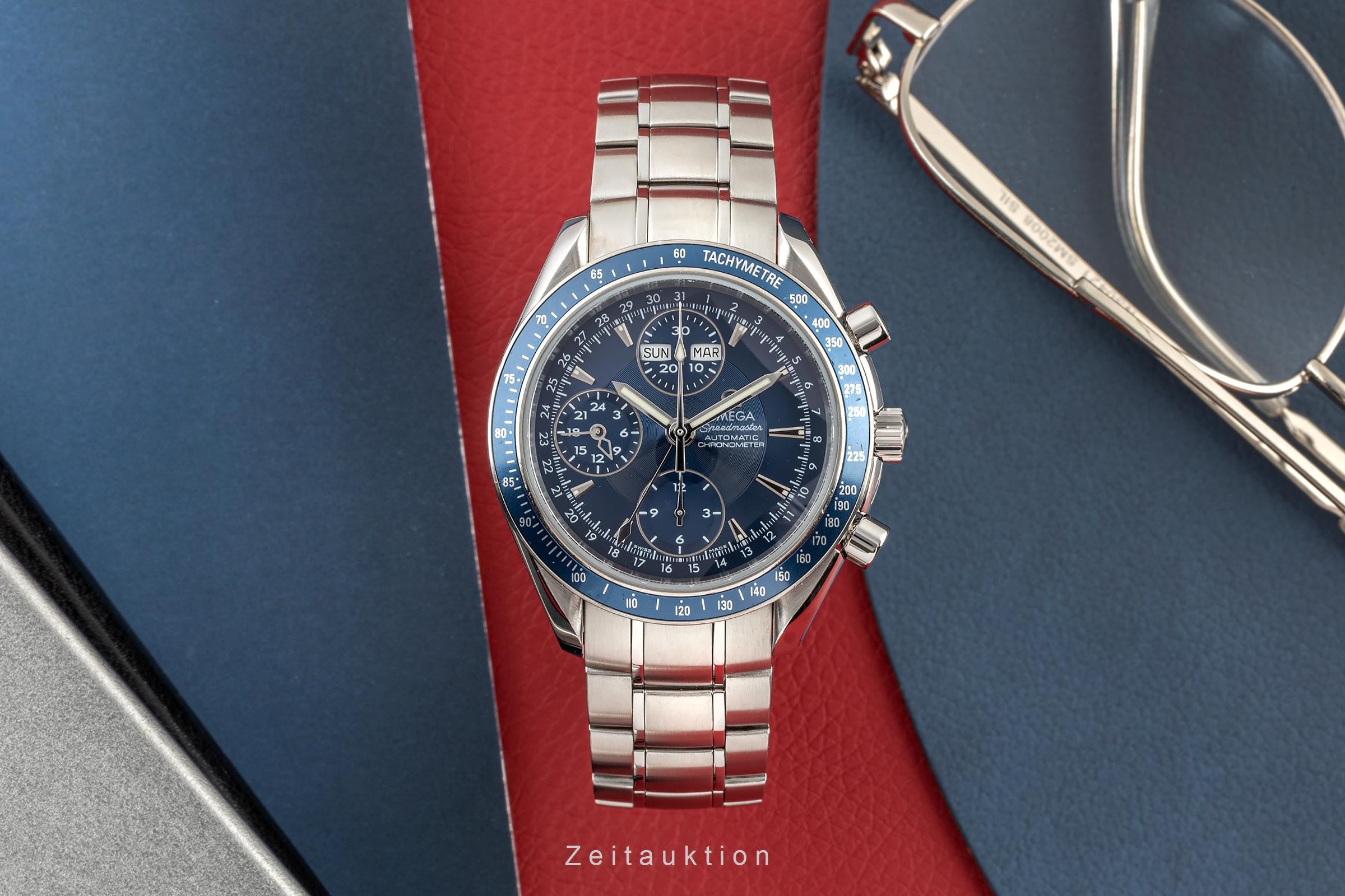 Omega Speedmaster chronograph steel automatic men's watch 178.0058, 3222.80.00 LP: 6100EUR  [2304176]