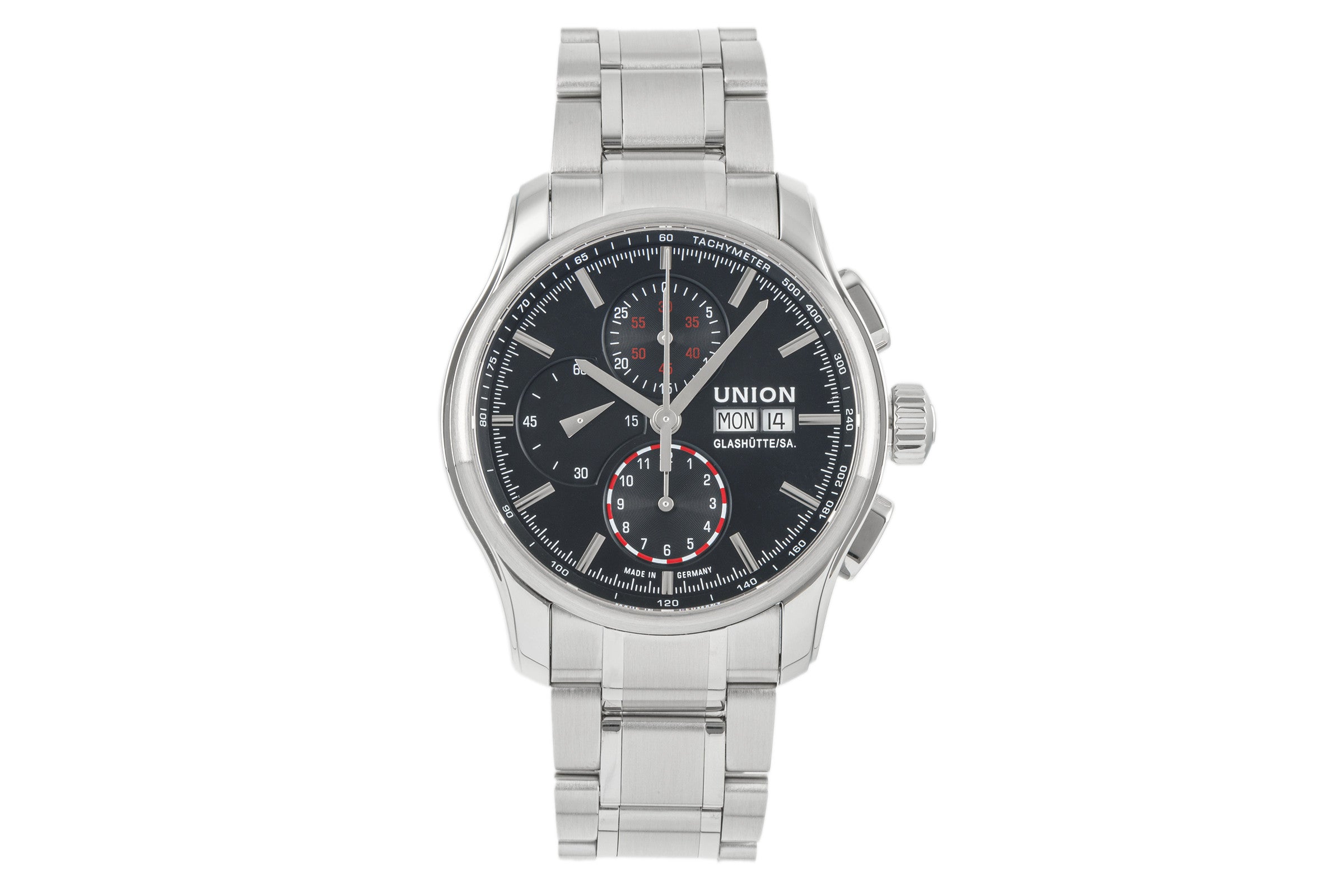 Union Glashütte Viro Chronograph Stahl Automatik Herrenuhr D001.414A VP: 2550,-€ [2304246]