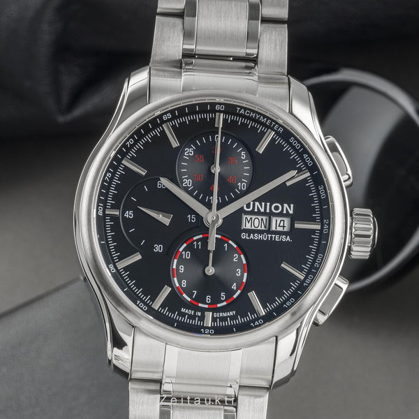 Union Glashütte Viro Chronograph Stahl Automatik Herrenuhr D001.414A VP: 2550,-€ [2304246]