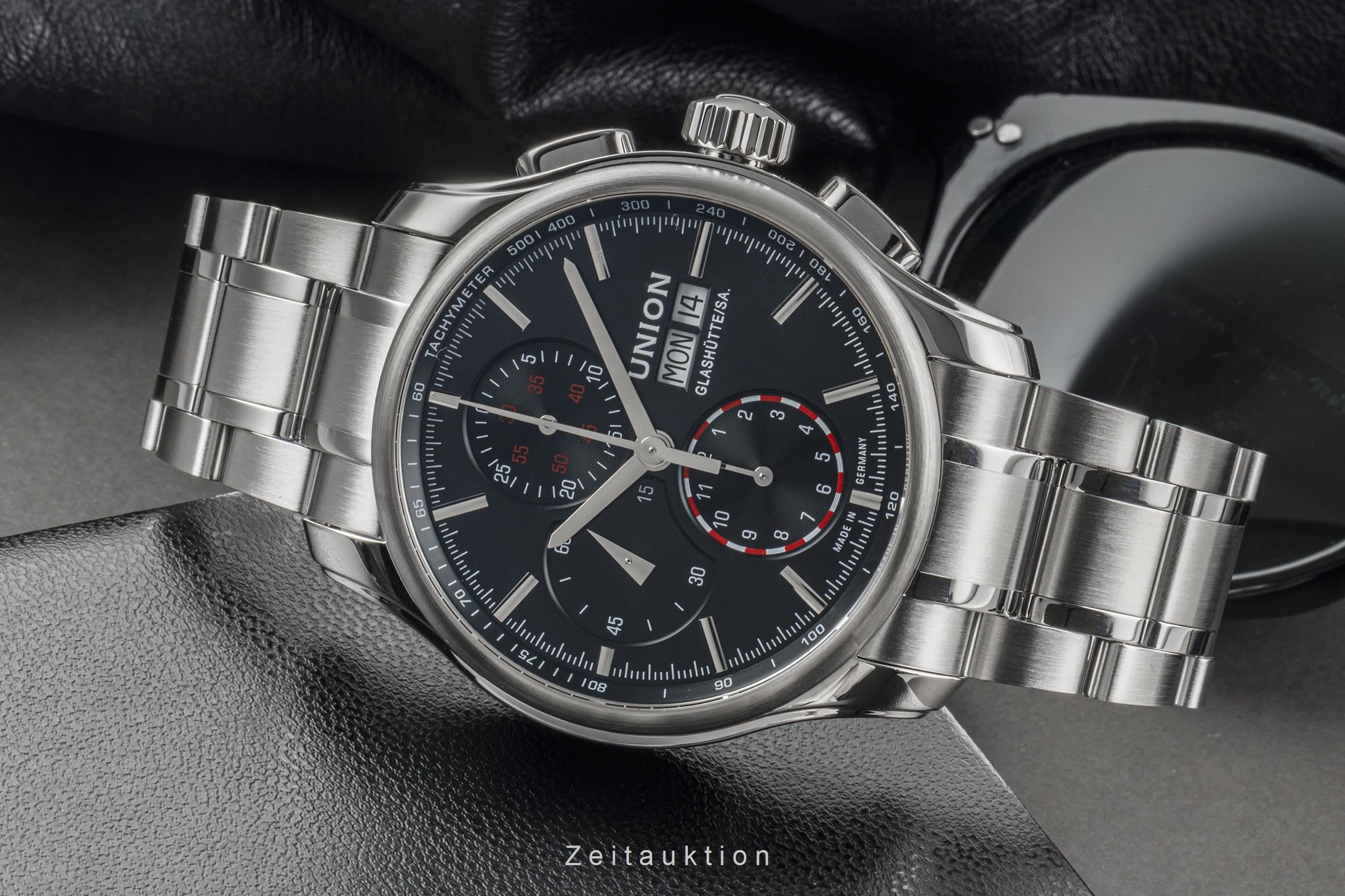 Union Glashütte Viro Chronograph Stahl Automatik Herrenuhr D001.414A VP: 2550,-€ [2304246]