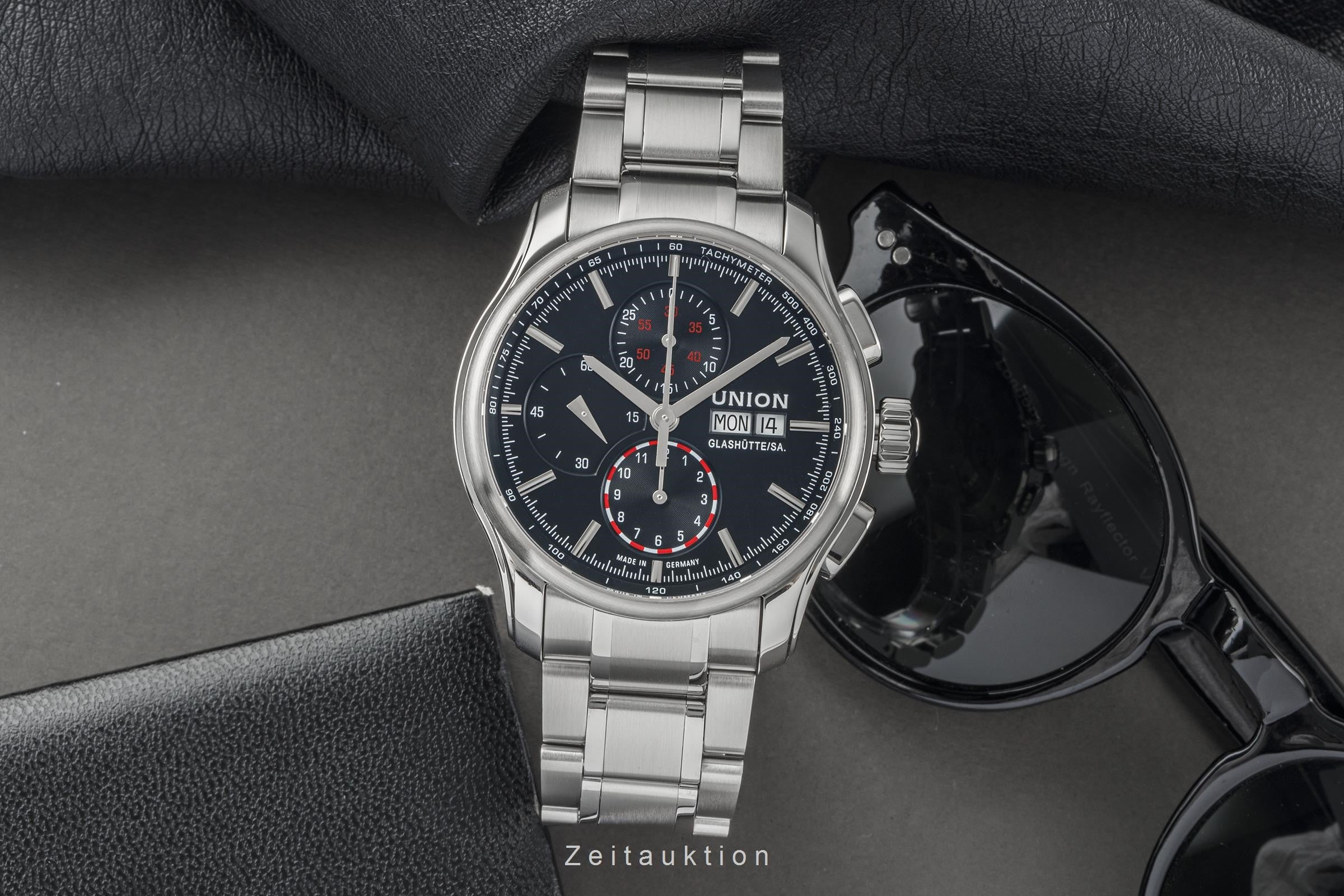 Union Glashütte Viro Chronograph Stahl Automatik Herrenuhr D001.414A VP: 2550,-€ [2304246]