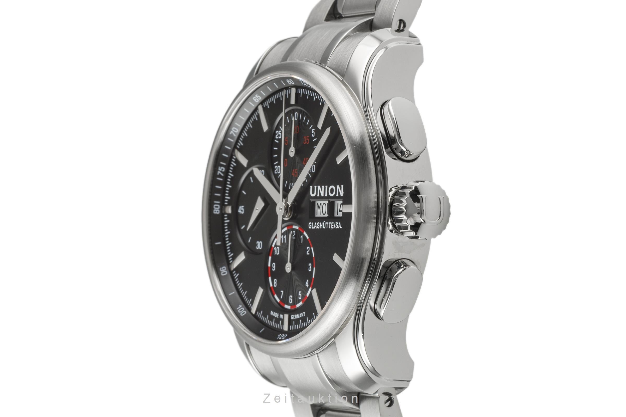 Union Glashütte Viro Chronograph Stahl Automatik Herrenuhr D001.414A VP: 2550,-€ [2304246]