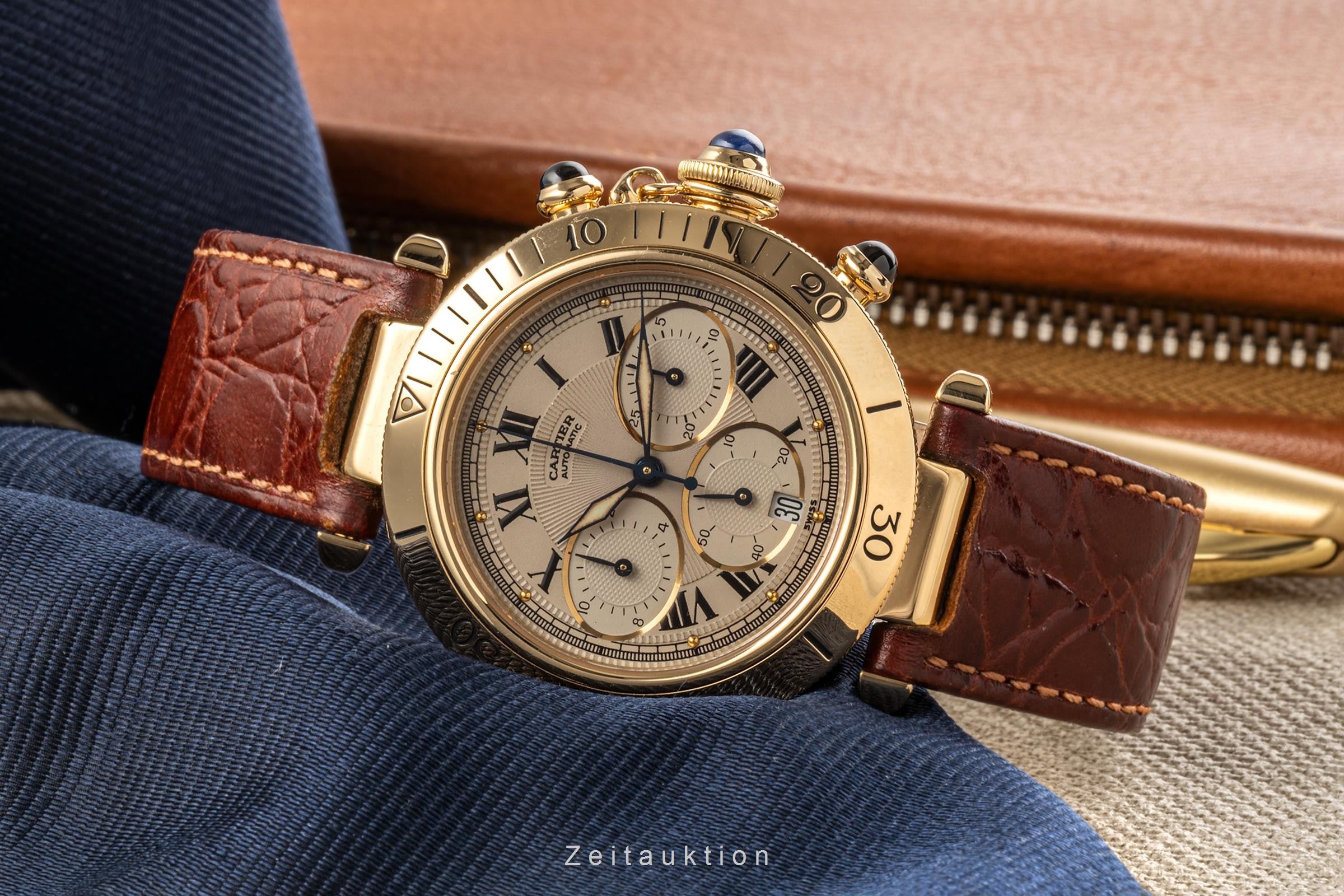 Cartier Pasha chronographe or 18 ct automatique montre pour hommes 2111, W3007751 LP: 27900EUR  [2304268]