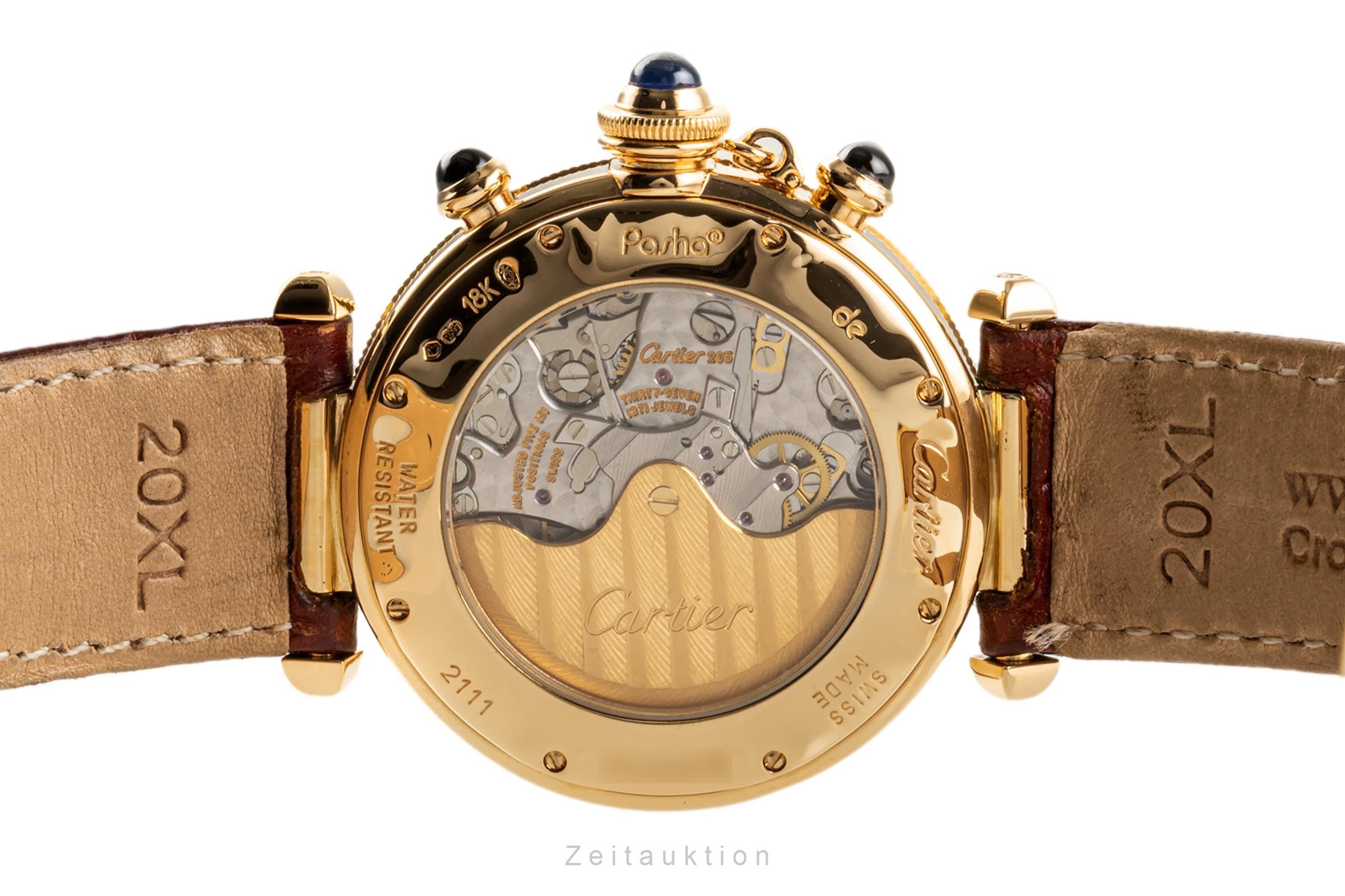 Cartier Pasha chronographe or 18 ct automatique montre pour hommes 2111, W3007751 LP: 27900EUR  [2304268]
