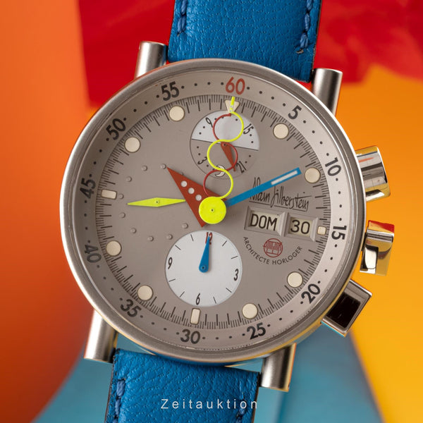 Alain Silberstein Krono Bauhaus Chronograph Stahl Automatik Herrenuhr Limitiert [2304286]
