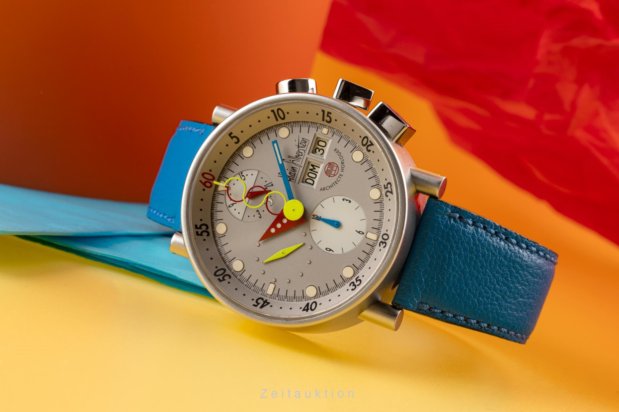 Alain Silberstein Krono Bauhaus Chronograph Stahl Automatik Herrenuhr Limitiert [2304286]