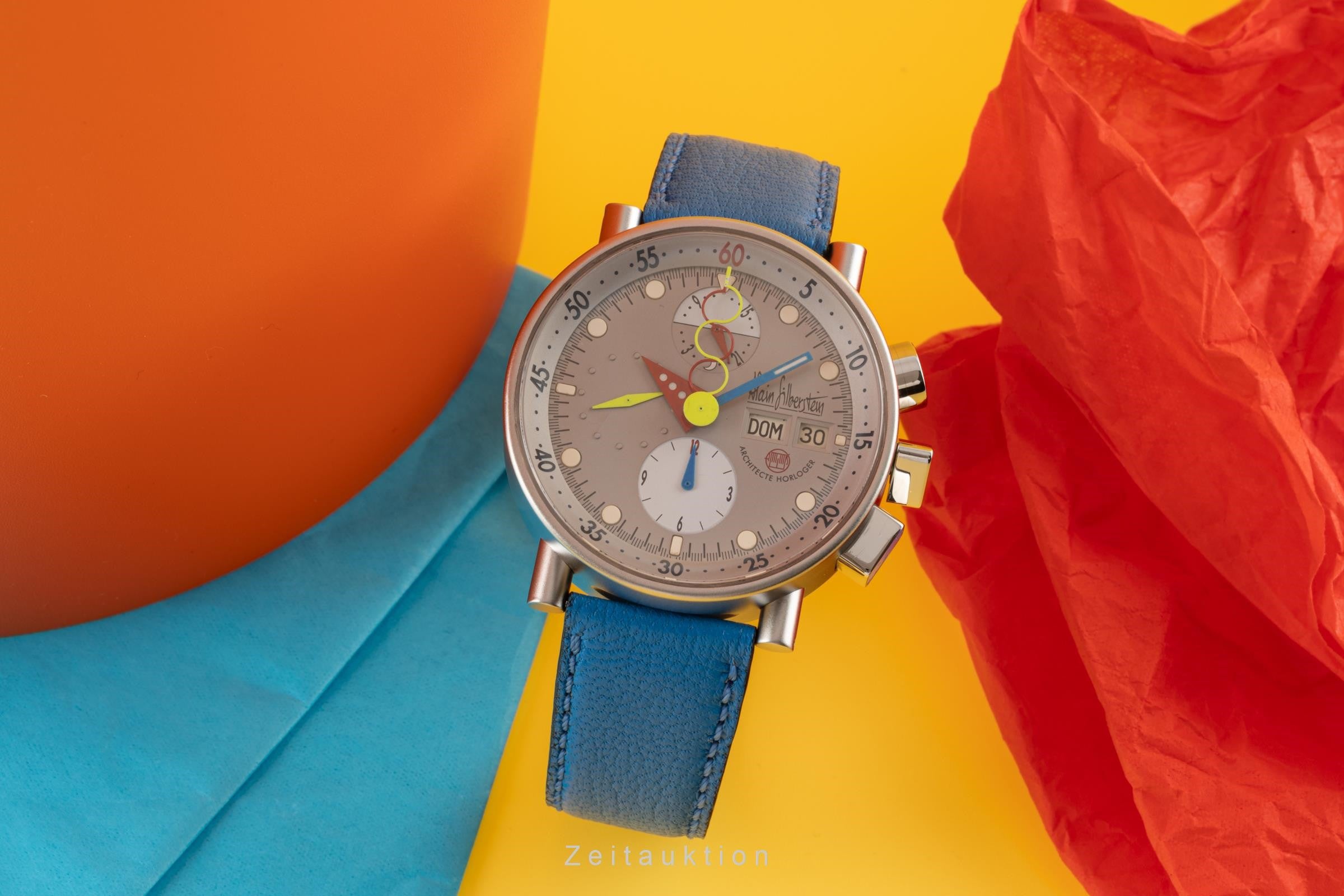 Alain Silberstein Krono Bauhaus Chronograph Stahl Automatik Herrenuhr Limitiert [2304286]