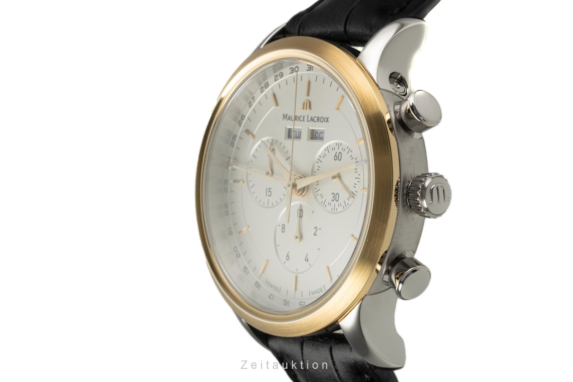 Maurice Lacroix Les Classiques chronograph gilt / steel quartz Ref