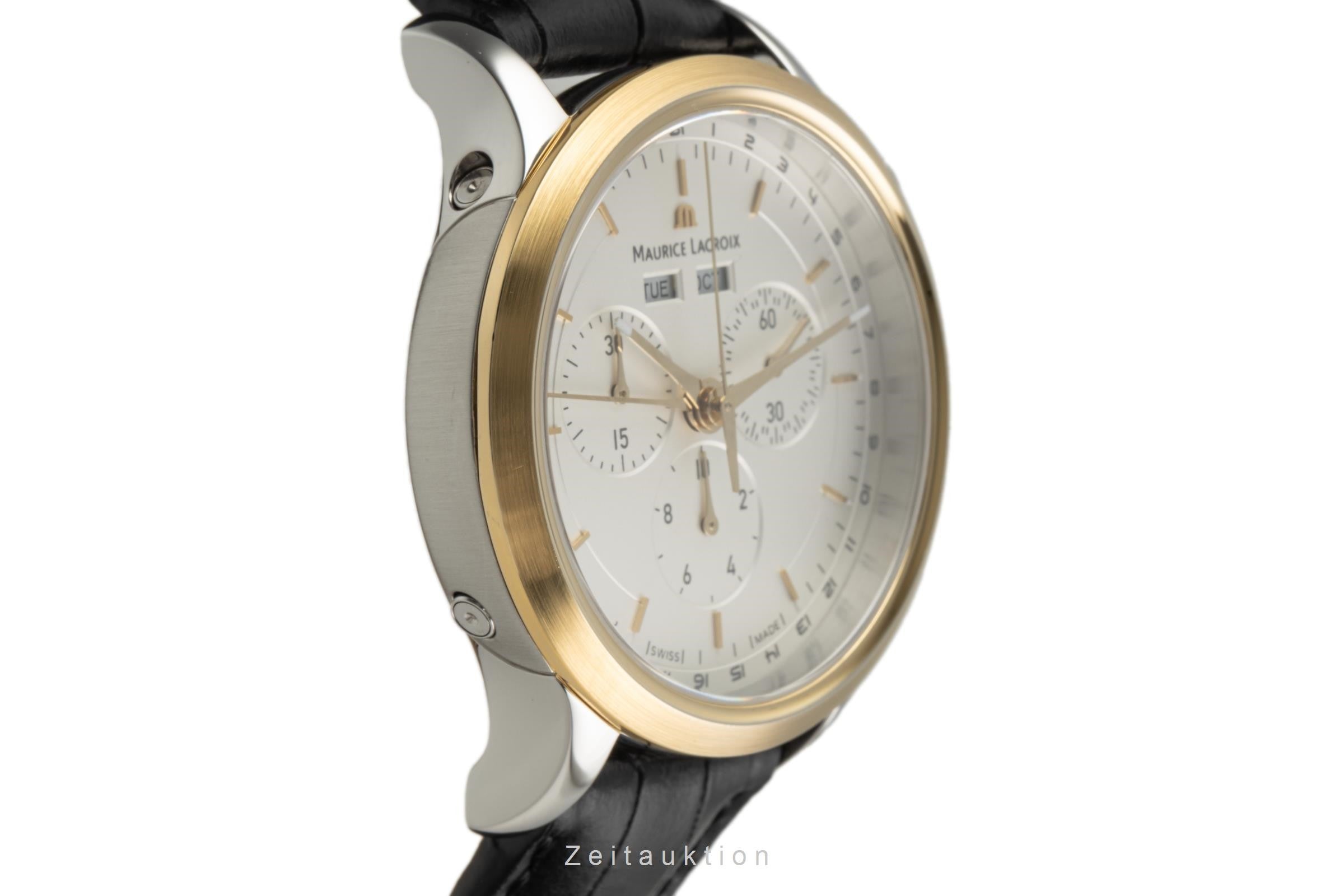 Maurice Lacroix Les Classiques chronograph gilt / steel quartz Ref