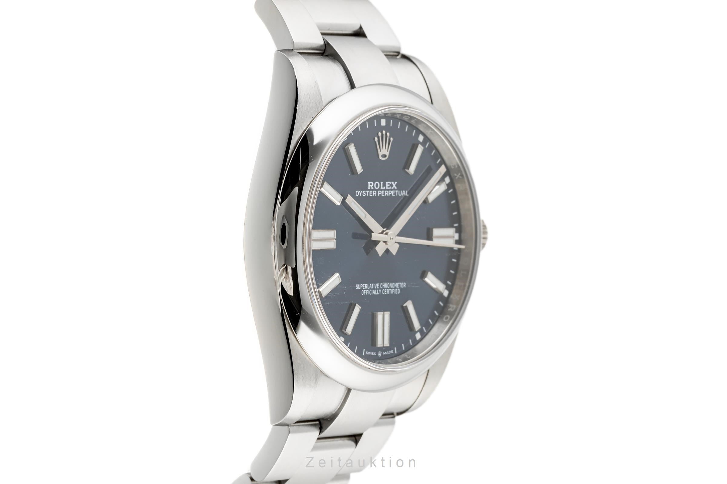 Rolex Oyster Perpetual 41 Blue Dial Edelstahl Automatik Herrenuhr Ref. 124300  [2304355]
