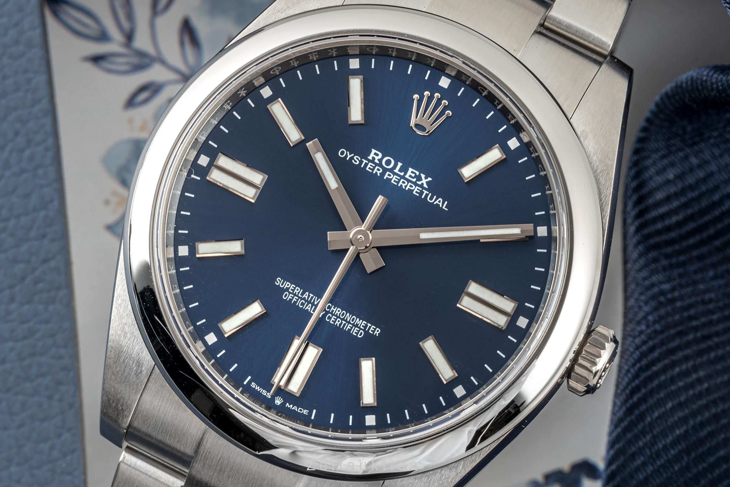 Rolex Oyster Perpetual 41 Blue Dial Edelstahl Automatik Herrenuhr Ref. 124300  [2304355]