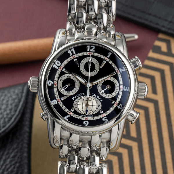 Maurice Lacroix Masterpiece Chrono Globe Chronograph Herrenuhr Ref. MP6398 B&P [2304432]