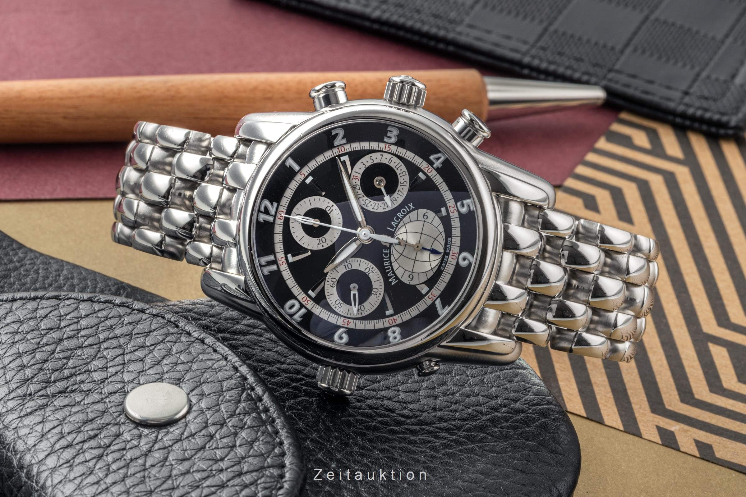 Maurice Lacroix Masterpiece Chrono Globe Chronograph Herrenuhr Ref. MP6398 B&P [2304432]