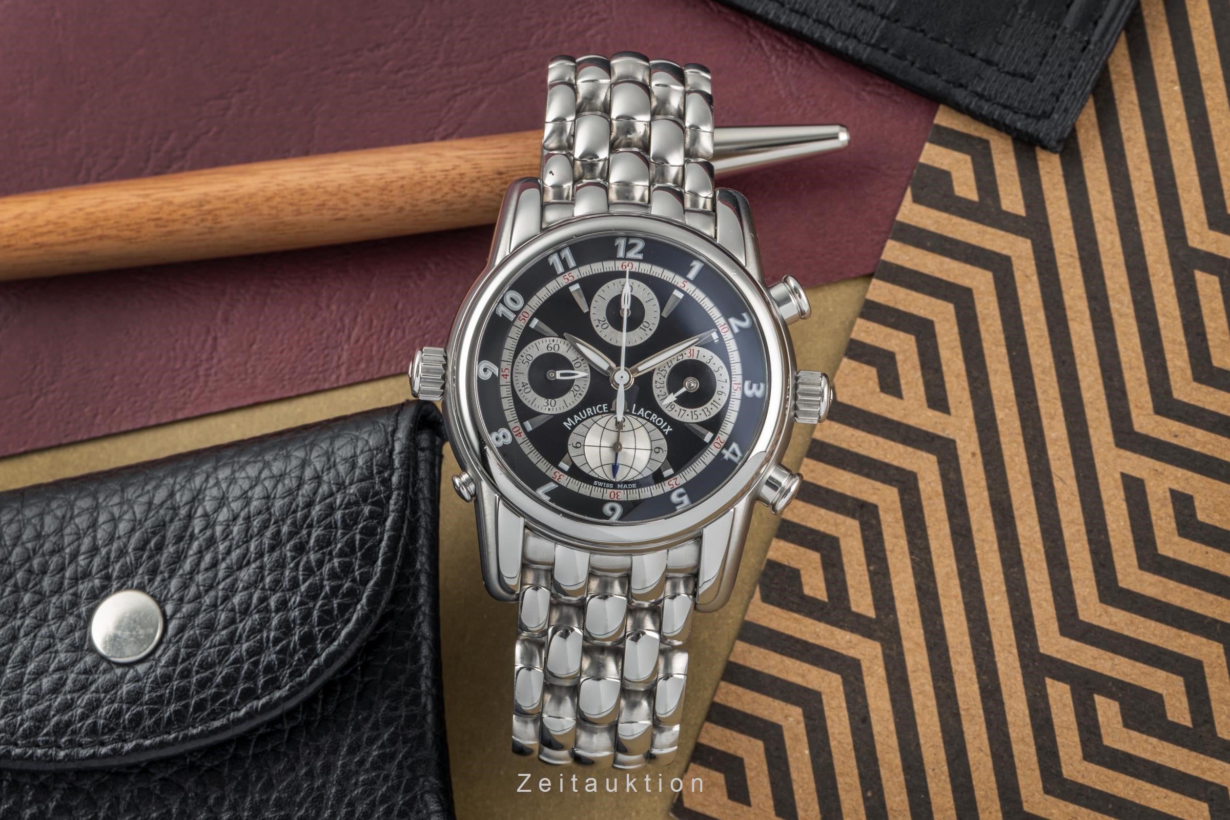 Maurice Lacroix Masterpiece Chrono Globe Chronograph Herrenuhr Ref. MP6398 B&P [2304432]