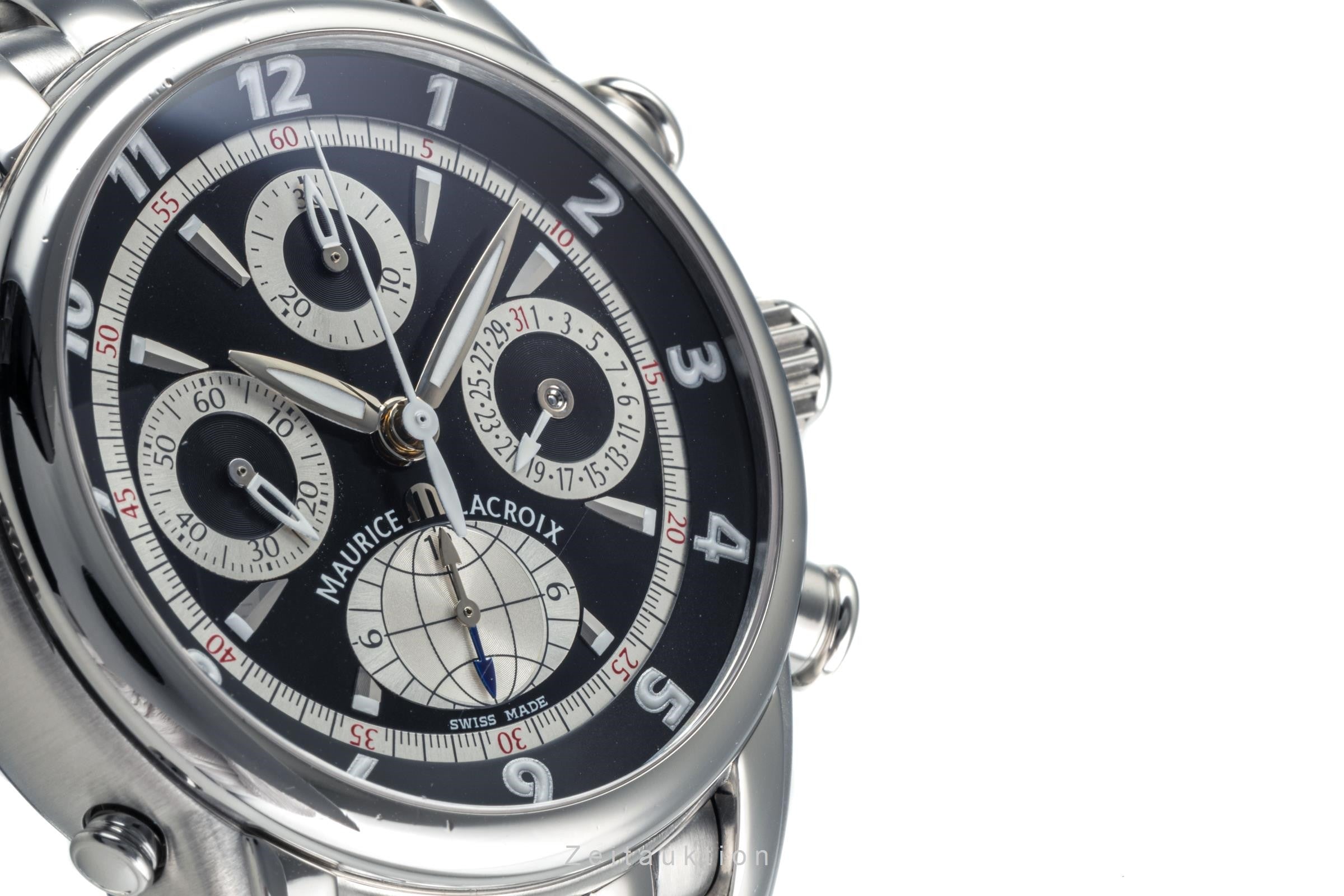 Maurice Lacroix Masterpiece Chrono Globe Chronograph Herrenuhr Ref. MP6398 B&P [2304432]
