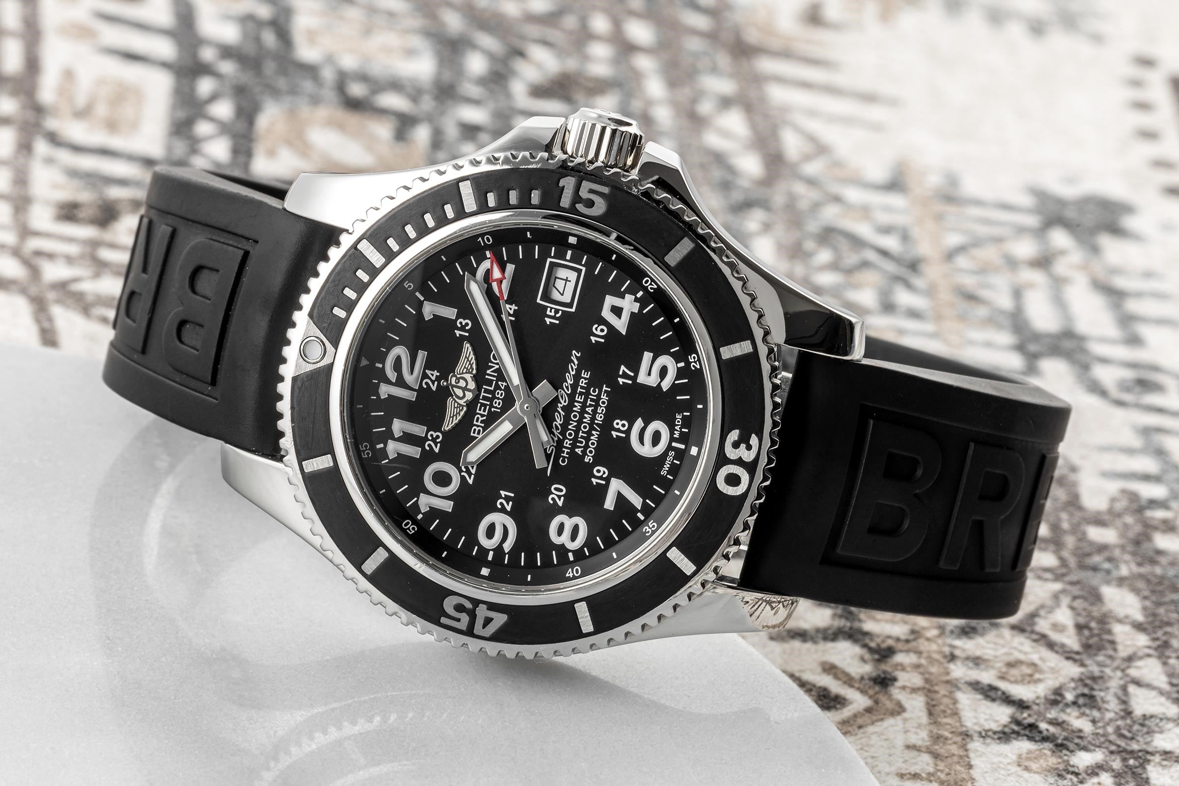 Breitling Superocean acciaio automatismo orologio da uomo A17365 LP: 3400EUR  [2304436]