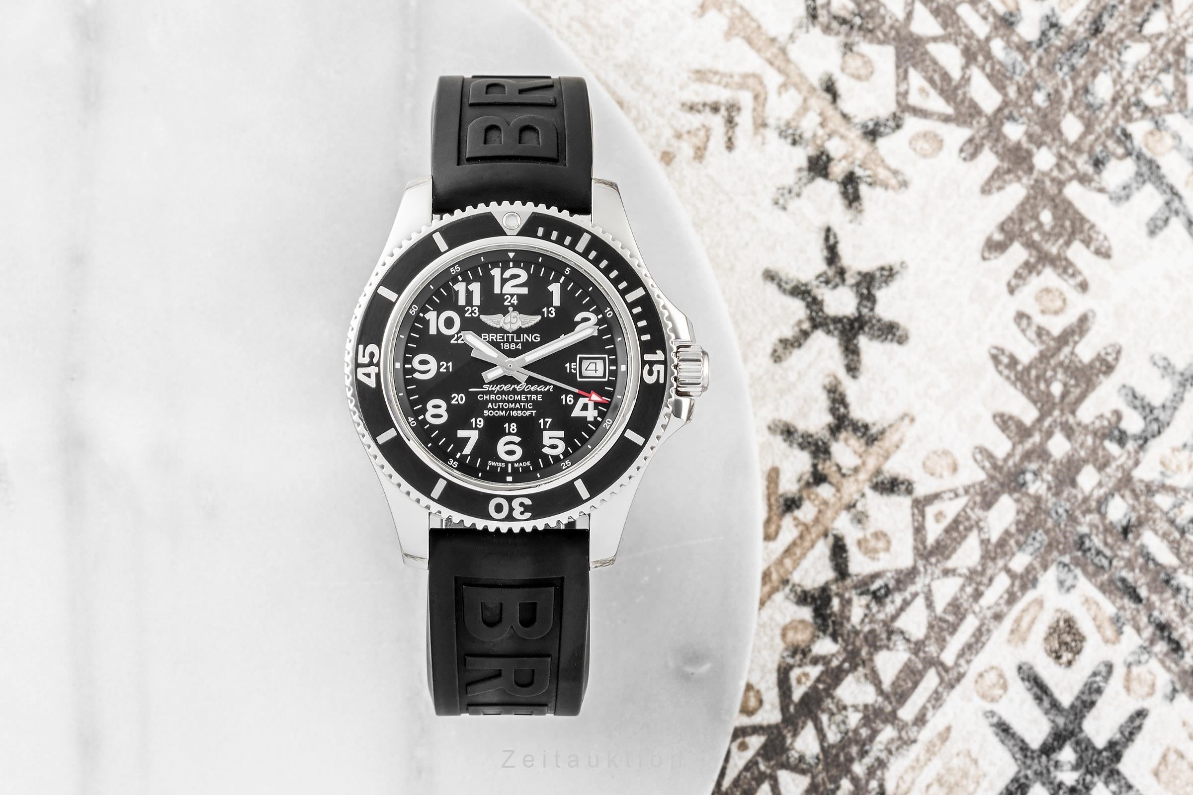 Breitling Superocean acciaio automatismo orologio da uomo A17365 LP: 3400EUR  [2304436]