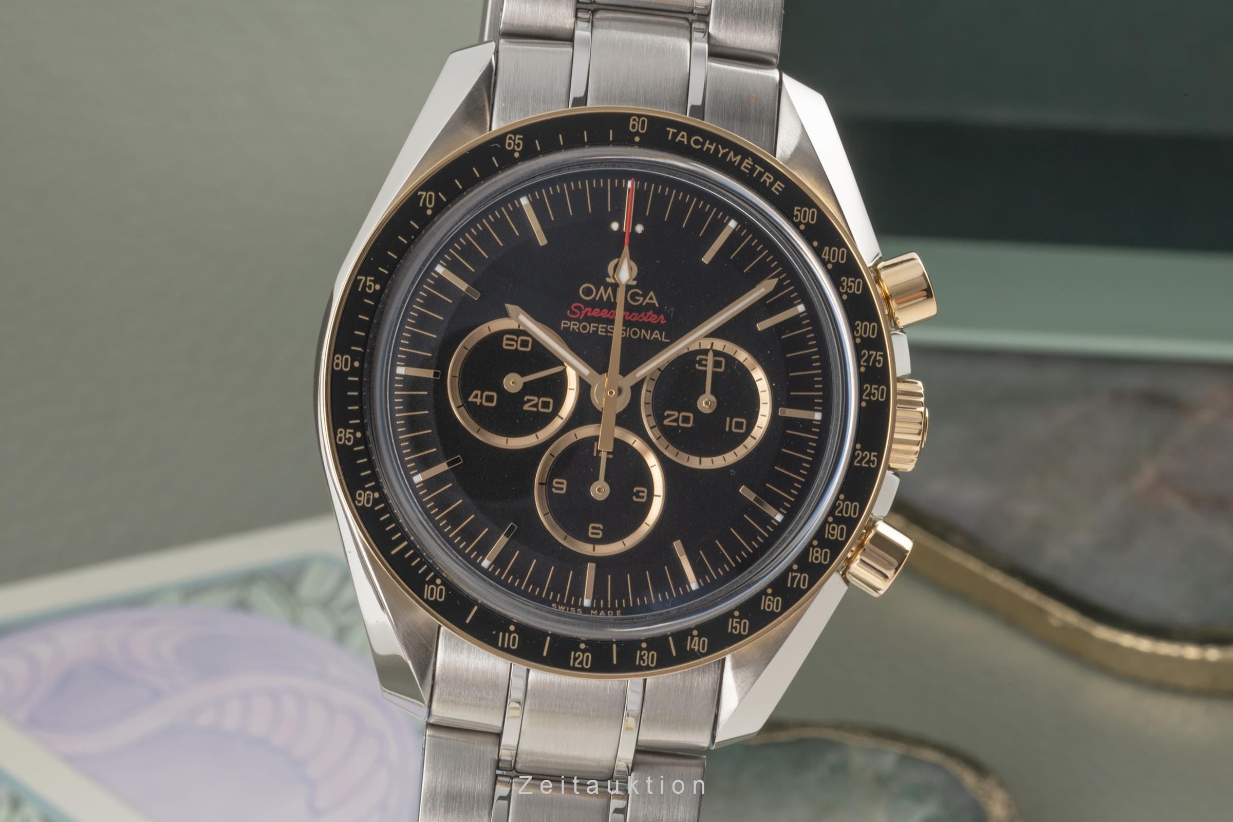 Omega Speedmaster Moonwatch chronograph steel / gold manual winding men's watch 522.20.42.30.01.001 Limited  [2304510]
