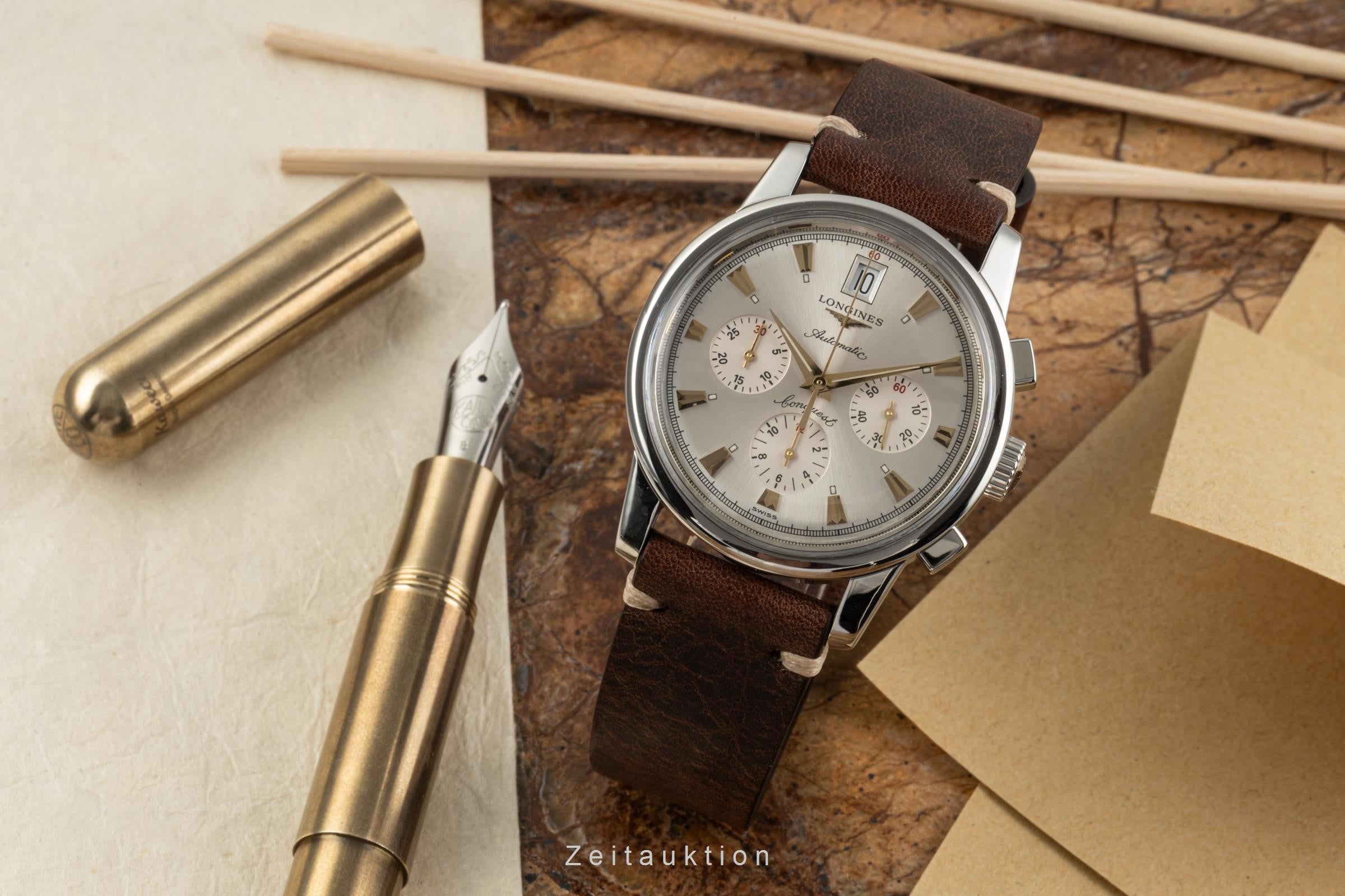 Longines Conquest Heritage Chronograph Automatik Herrenuhr L1.641.4 Klassiker [2304532]