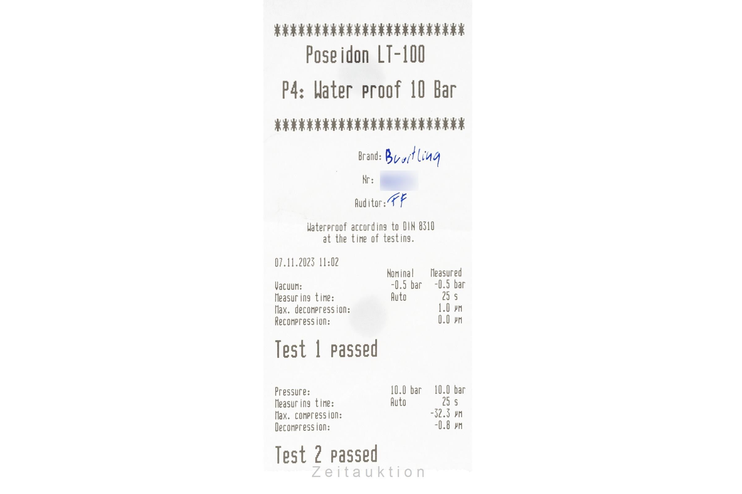 Breitling Wings steel automatic men's watch A10050  [2304536]