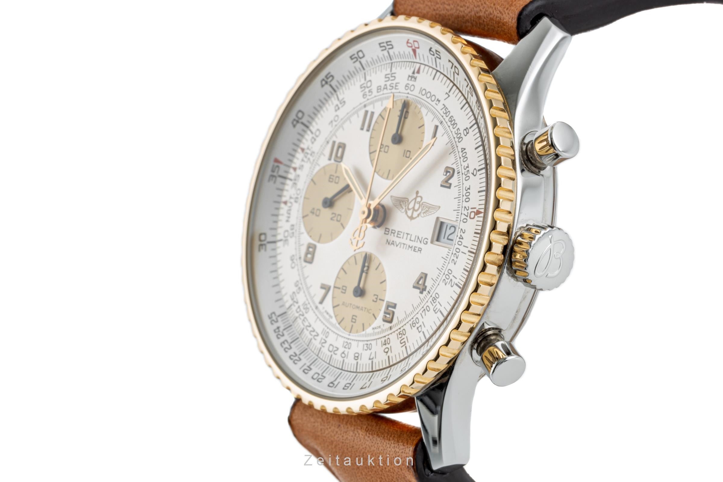 Breitling Old Navitimer chronograph steel / gold automatic men's watch D13022  [2304572]
