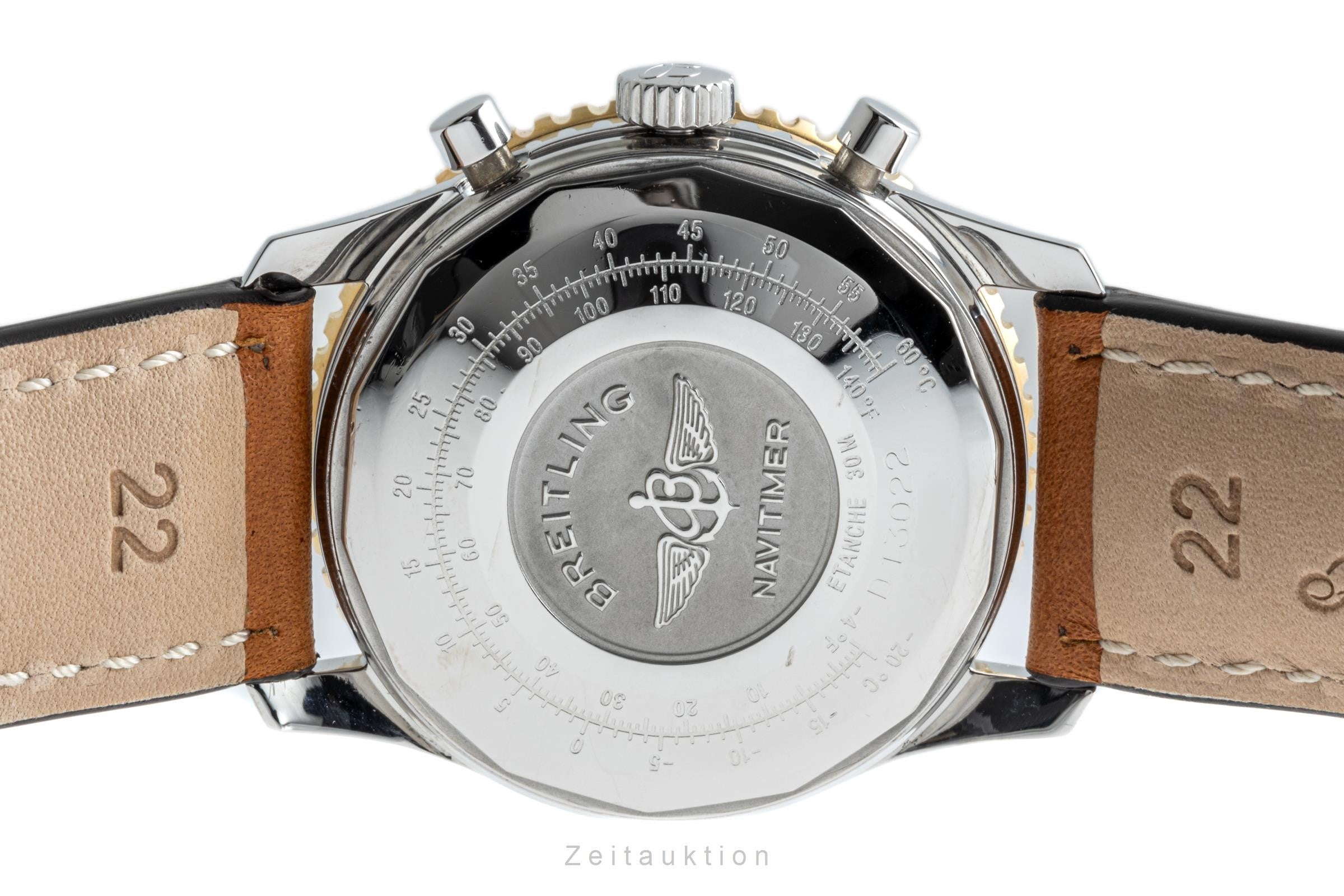 Breitling Old Navitimer chronograph steel / gold automatic men's watch D13022  [2304572]