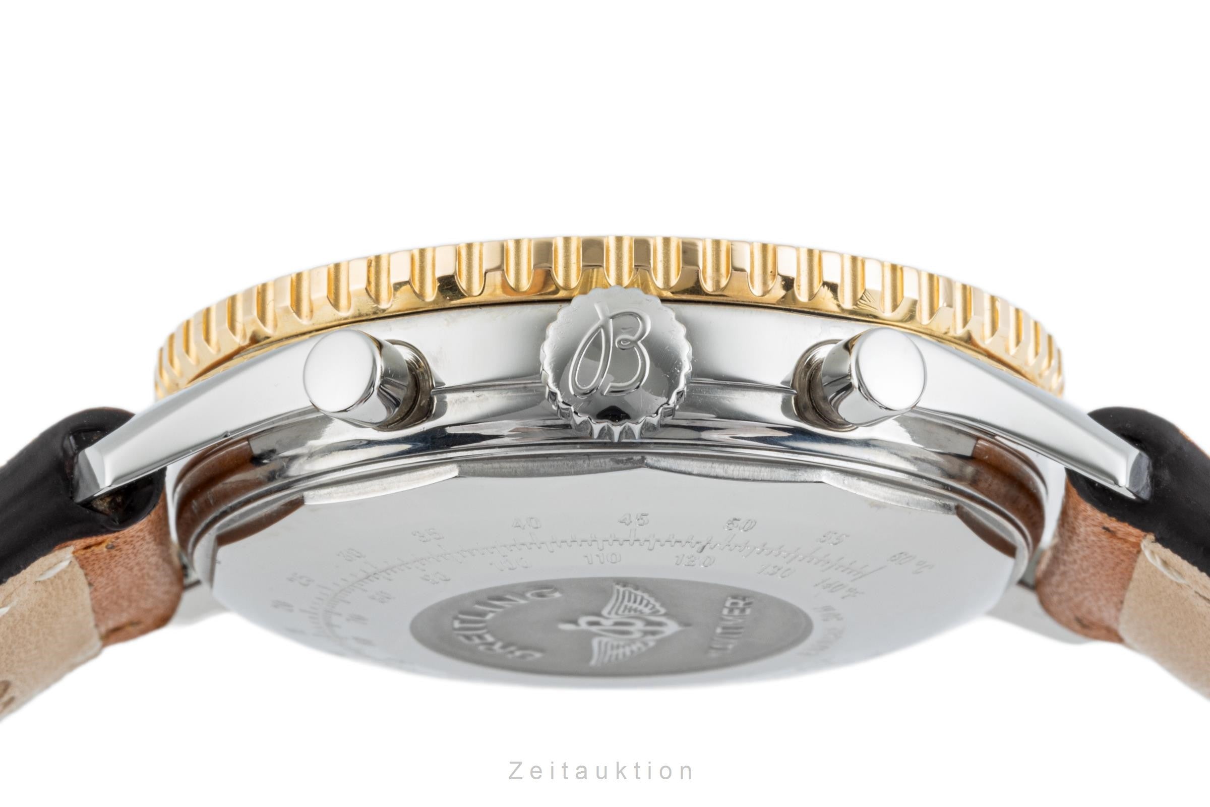 Breitling Old Navitimer chronograph steel / gold automatic men's watch D13022  [2304572]