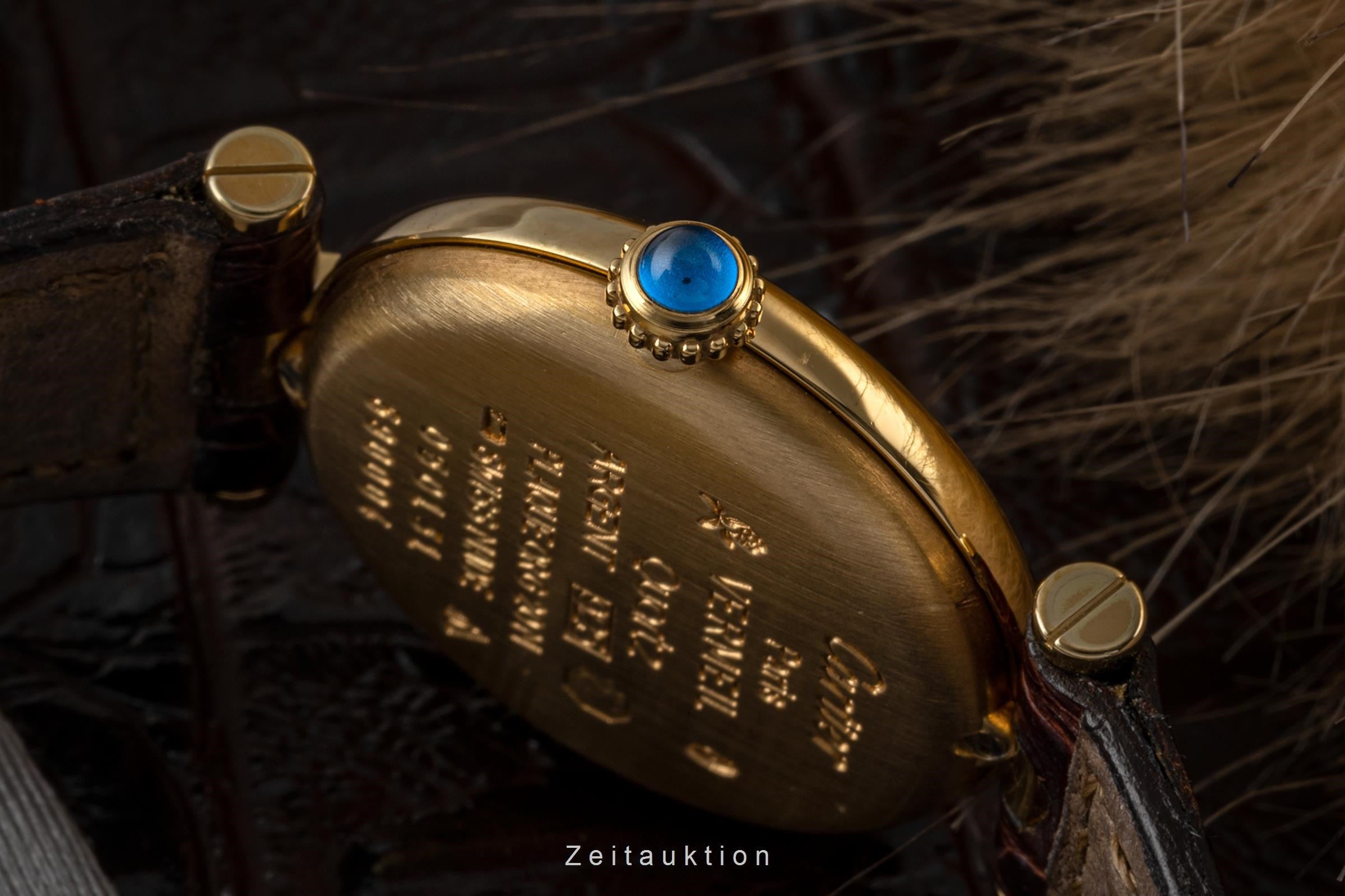 Cartier Vermeil plata banada en oro cuarzo reloj para damas  590004  [2304576]